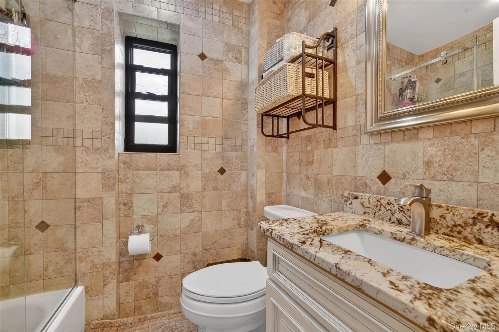 Bathroom with granite counter tops Bathroom with granite counter tops