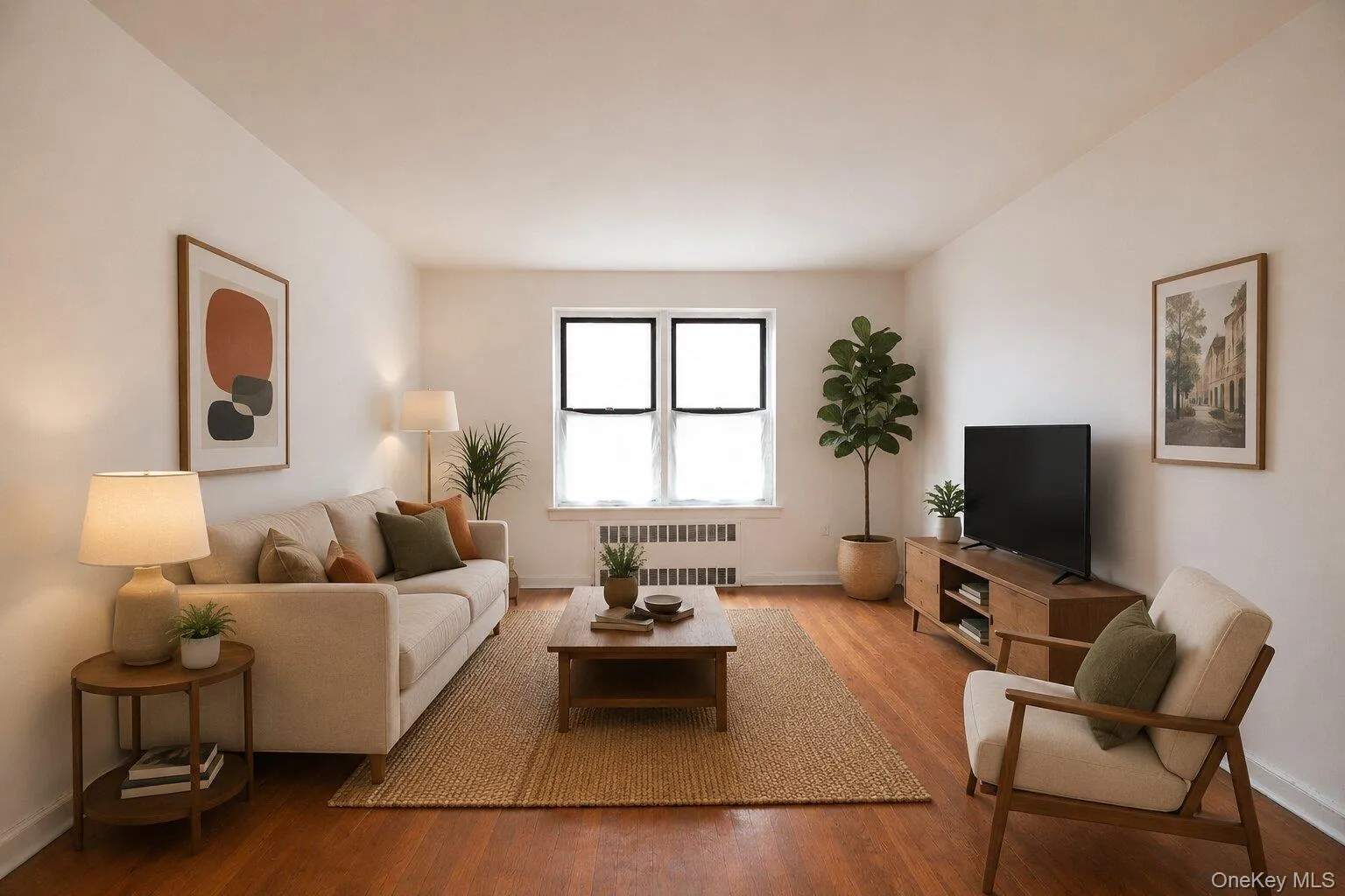 Virtually staged living room Virtually staged living room