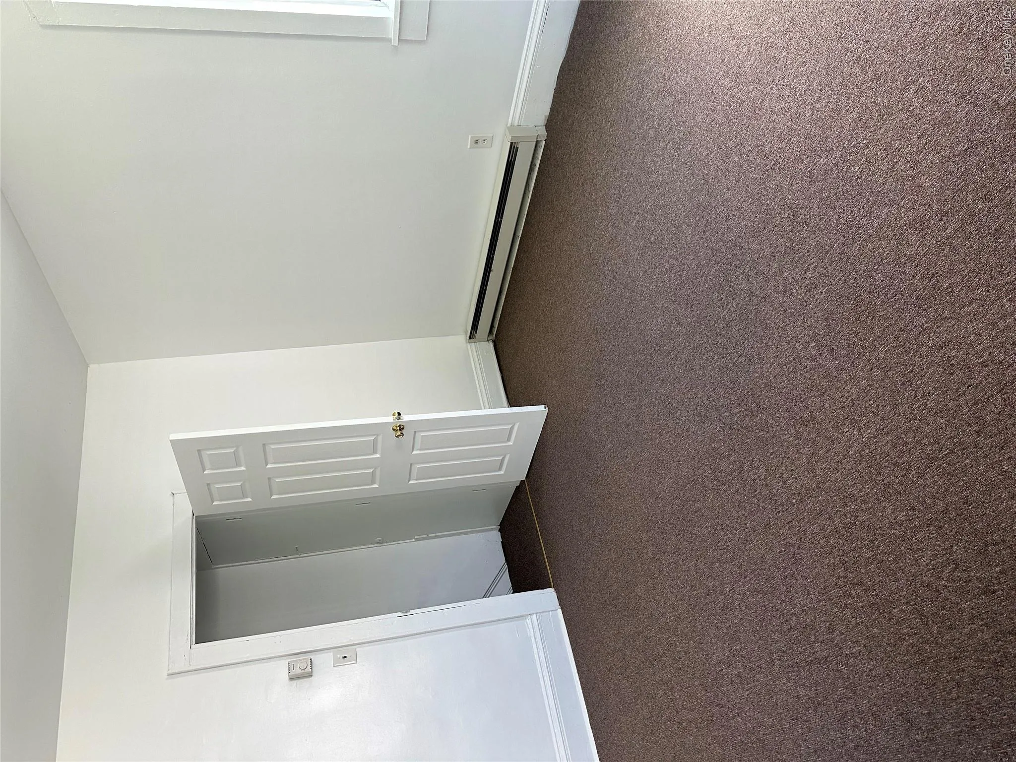 Carpeted spare room featuring a baseboard radiator Carpeted spare room featuring a baseboard radiator