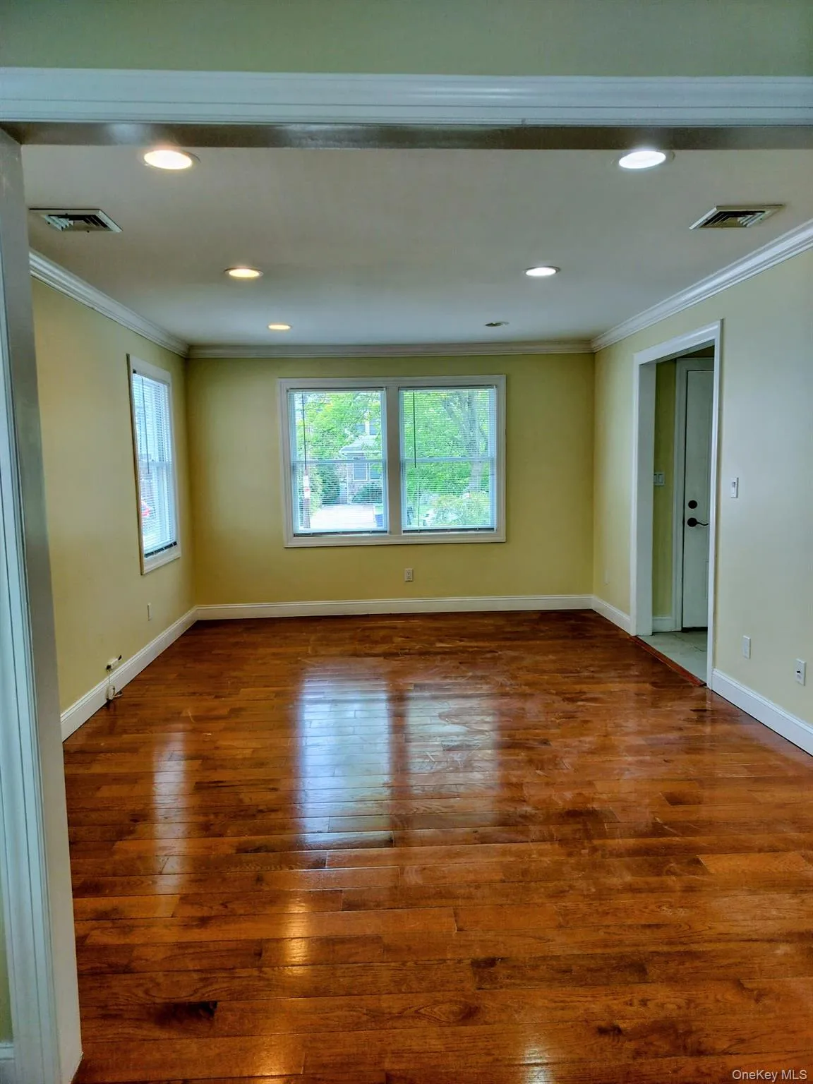 Large living room with recessed lighting throughout Large living room with recessed lighting throughout