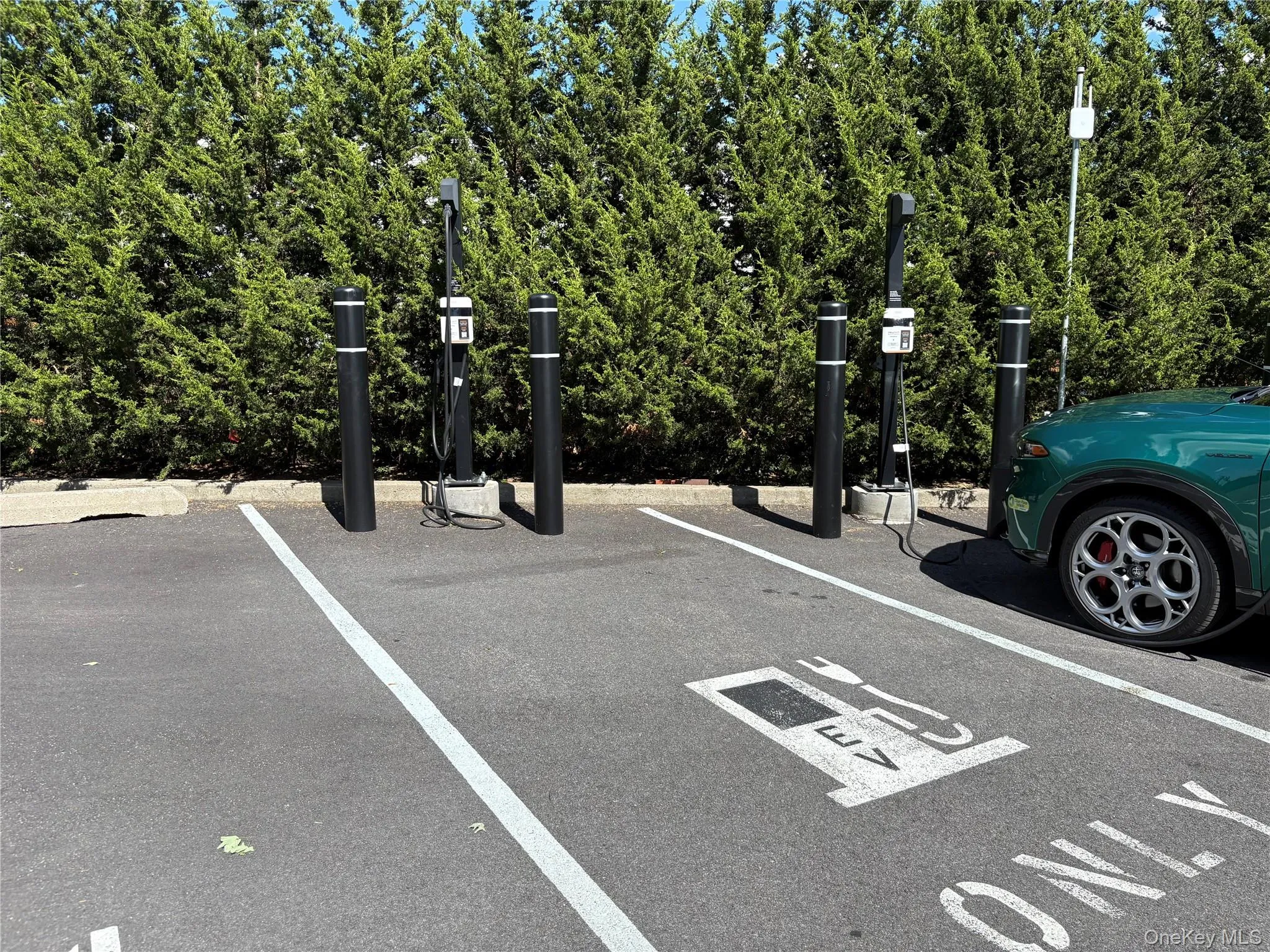 2 EV stations in the entry circle 2 EV stations in the entry circle