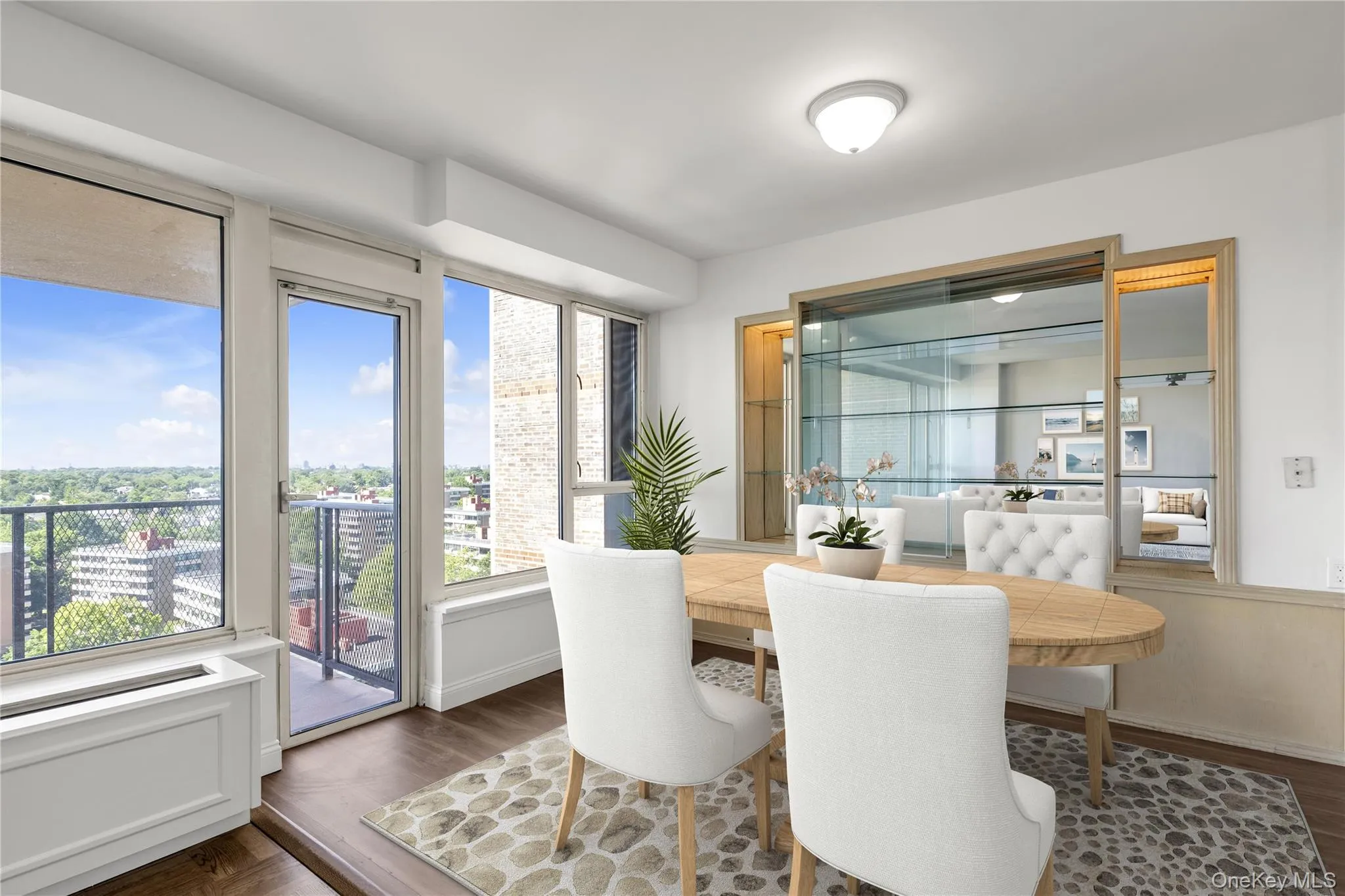 Virtually staged dining area Virtually staged dining area