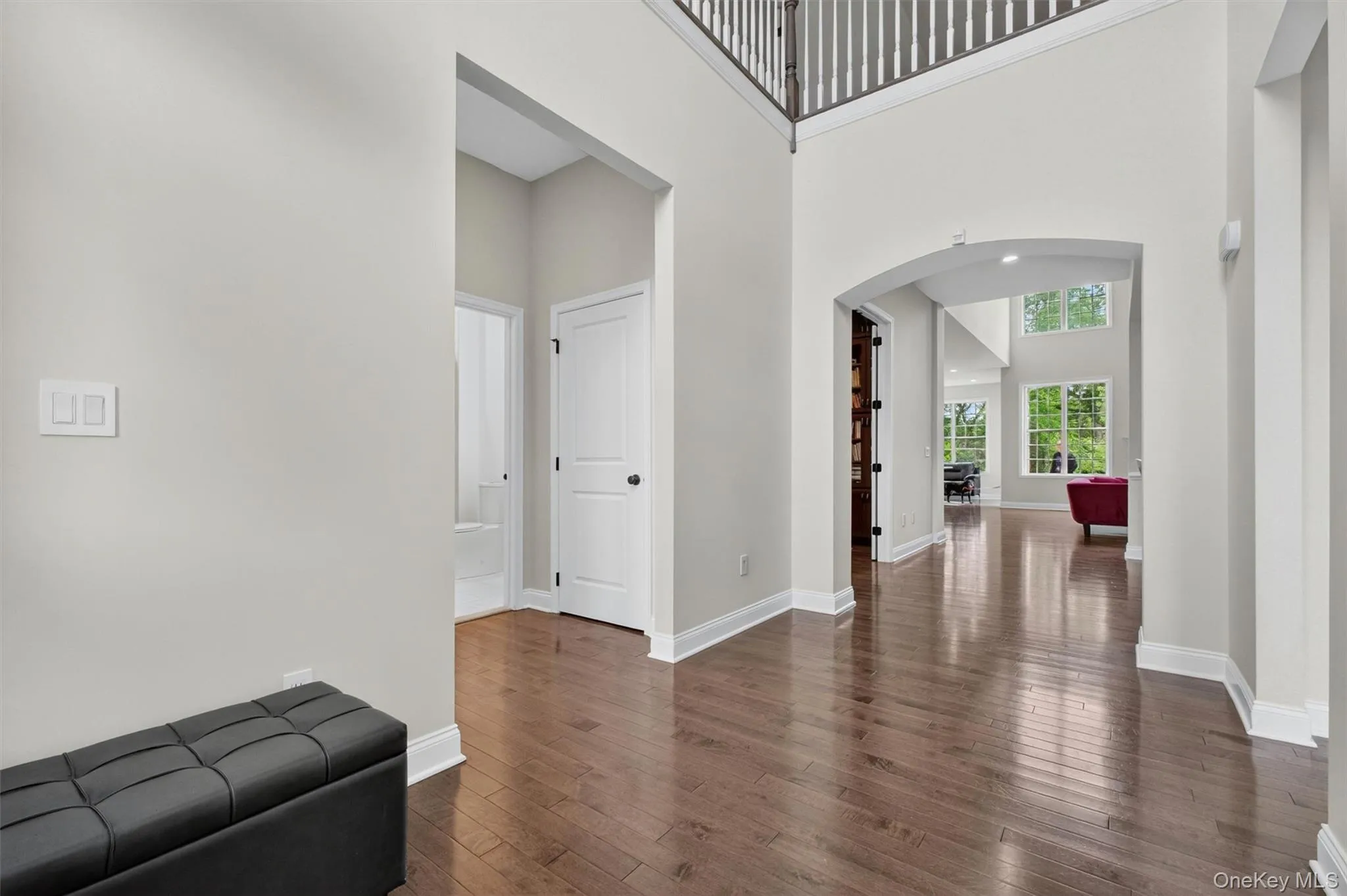 The entry foyer opens to all first floor living space The entry foyer opens to all first floor living space