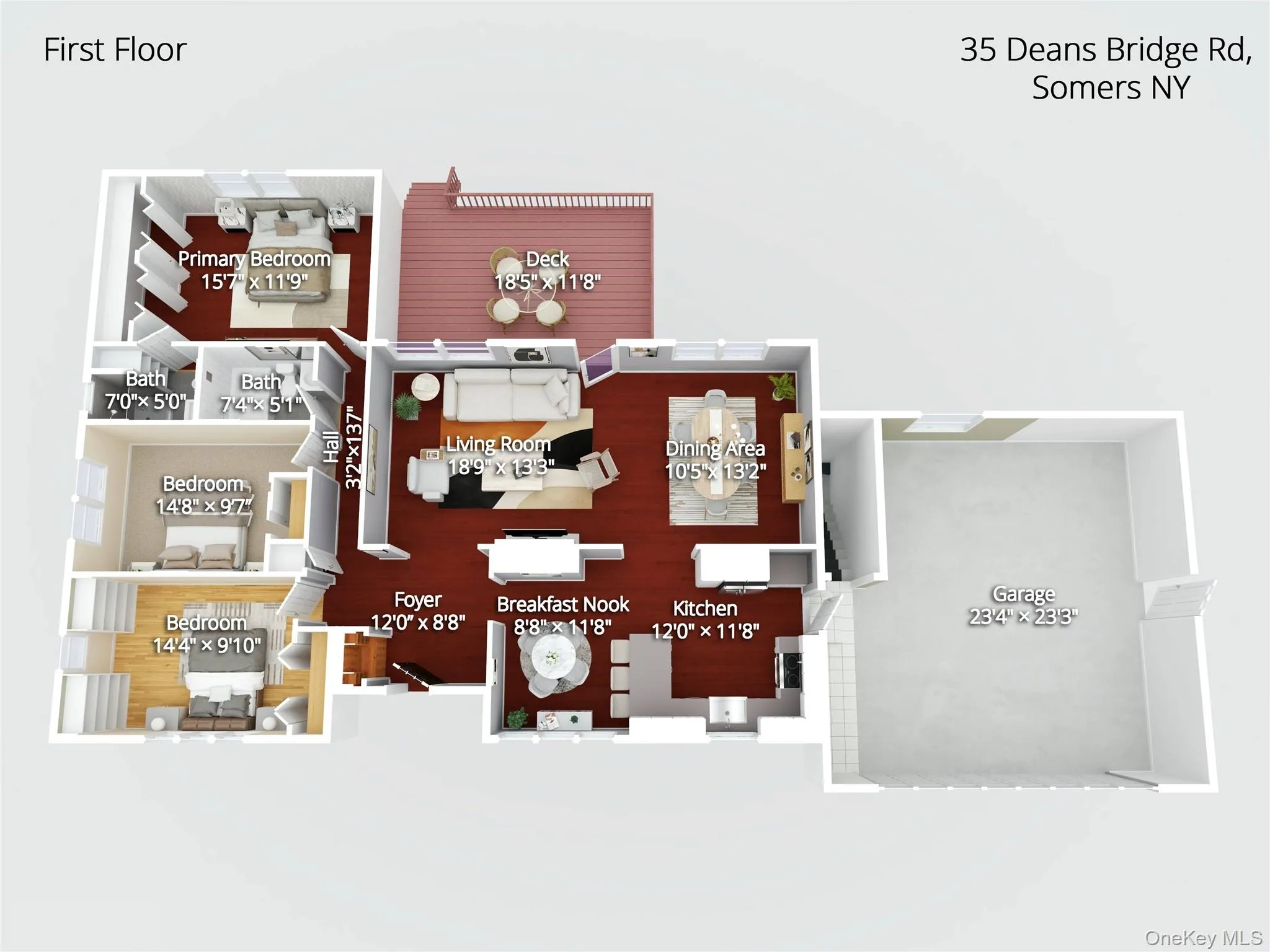 3D Floor Plan of Main Level 3D Floor Plan of Main Level