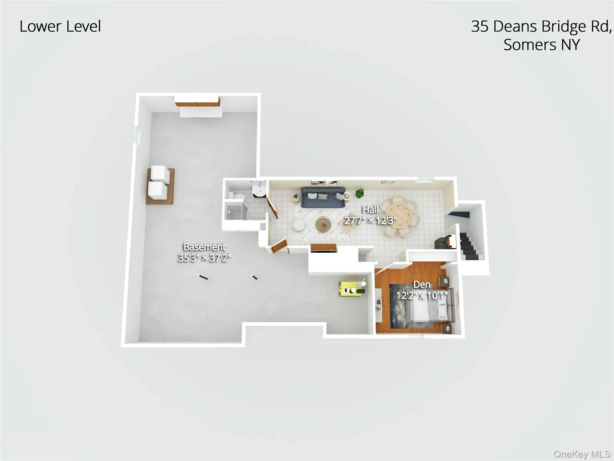 3D Floor Plan of Lower Level 3D Floor Plan of Lower Level