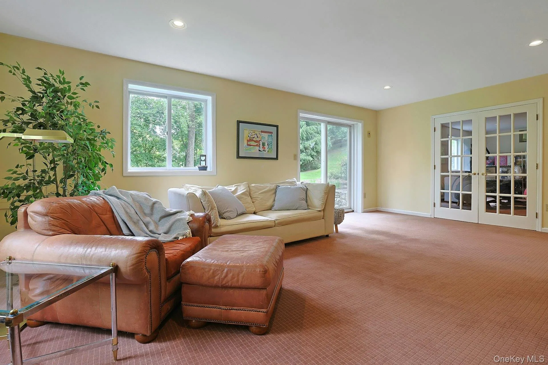 Alternate View. Additional Room (Now a Gym) past the French Doors. Alternate View. Additional Room (Now a Gym) past the French Doors.