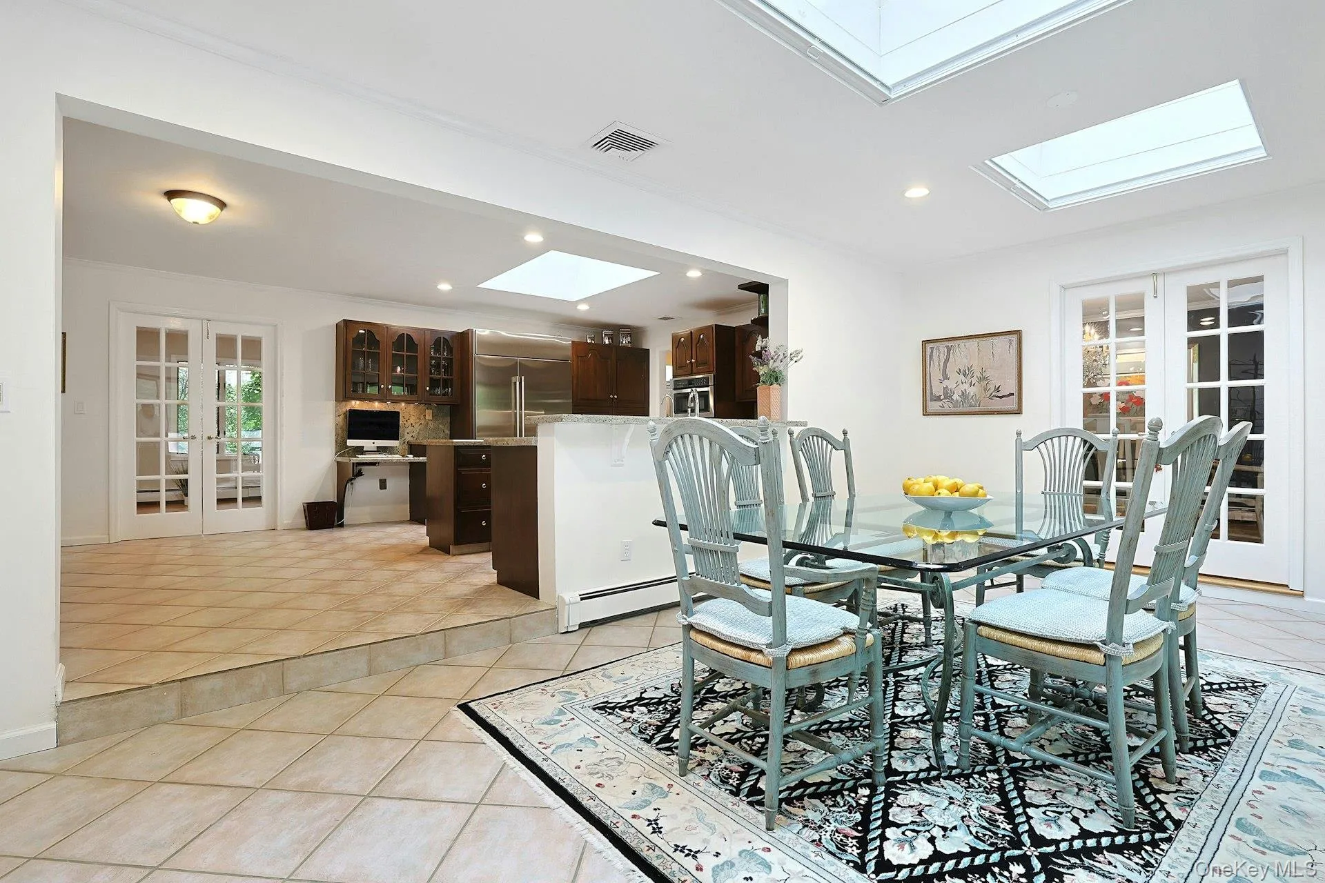 Informal Dining Room with 3 Skylights Informal Dining Room with 3 Skylights