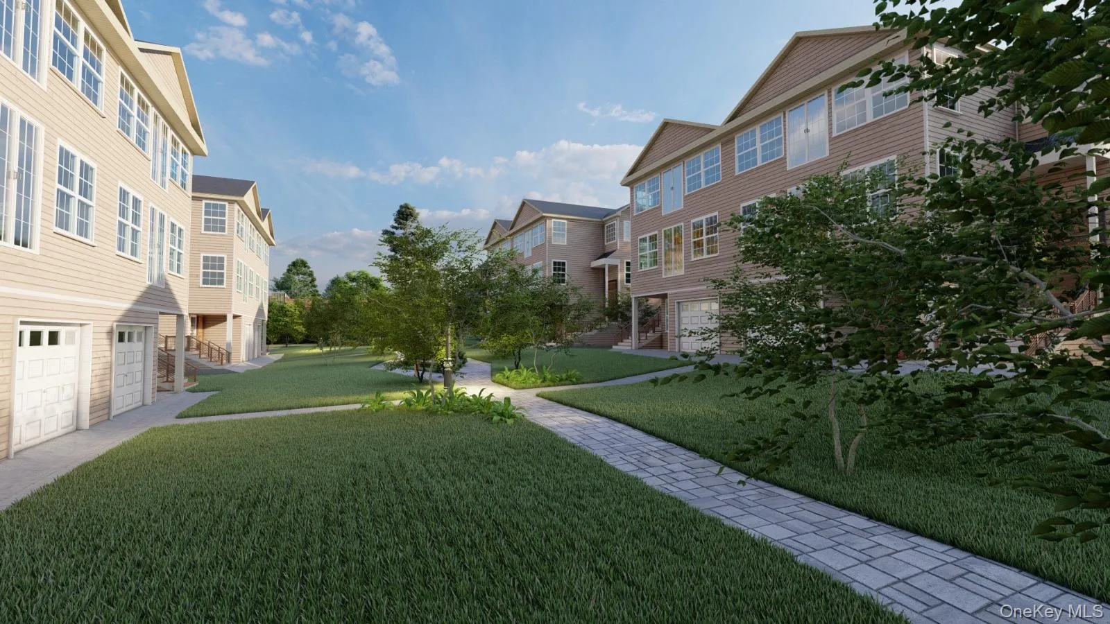Townhome exteriors featuring horizontal siding and multiple windows Townhome exteriors featuring horizontal siding and multiple windows