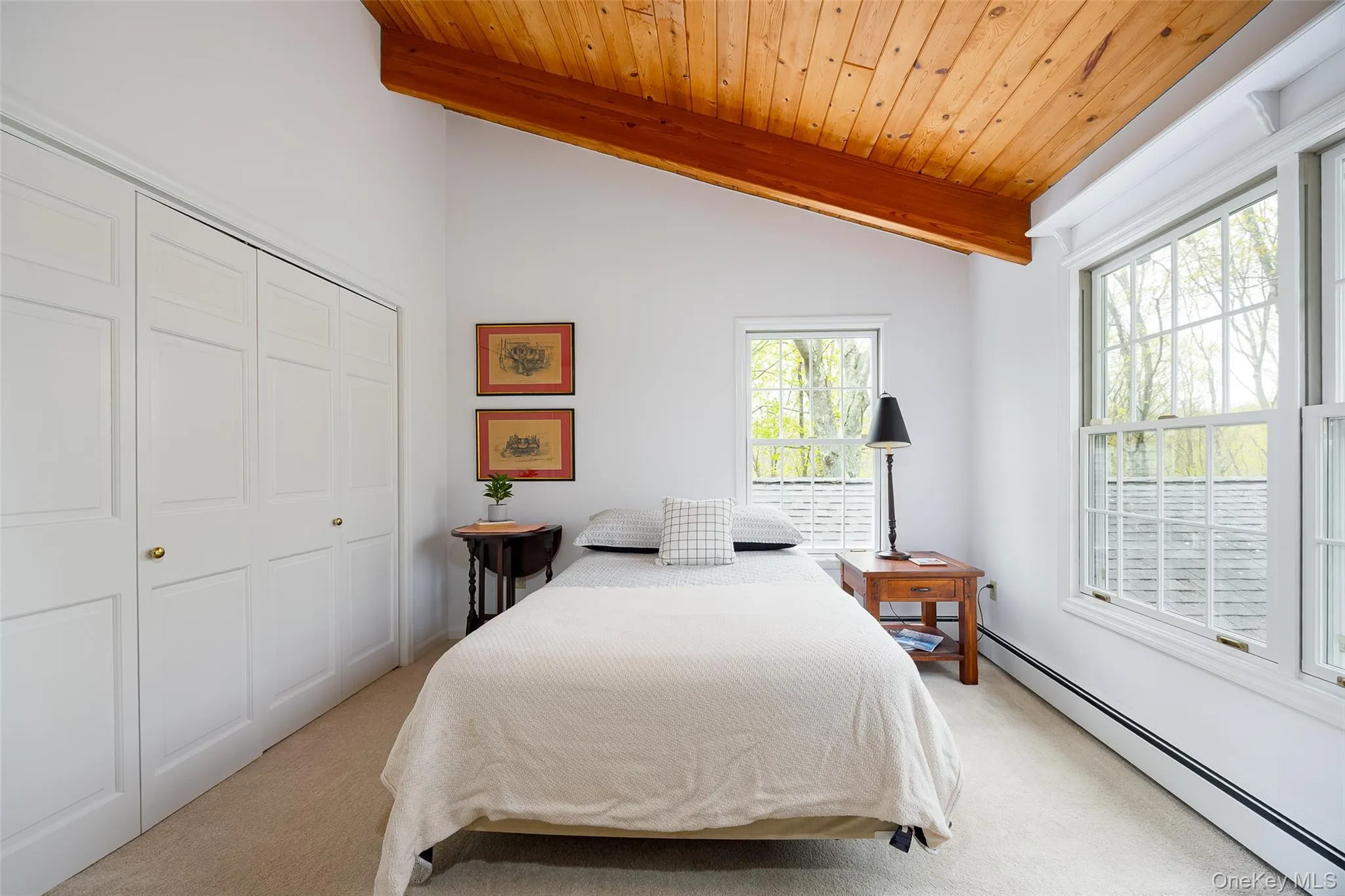 Guest Bedroom with Beautiful Natural Light & Wood Panel Ceilings... Guest Bedroom with Beautiful Natural Light & Wood Panel Ceilings...