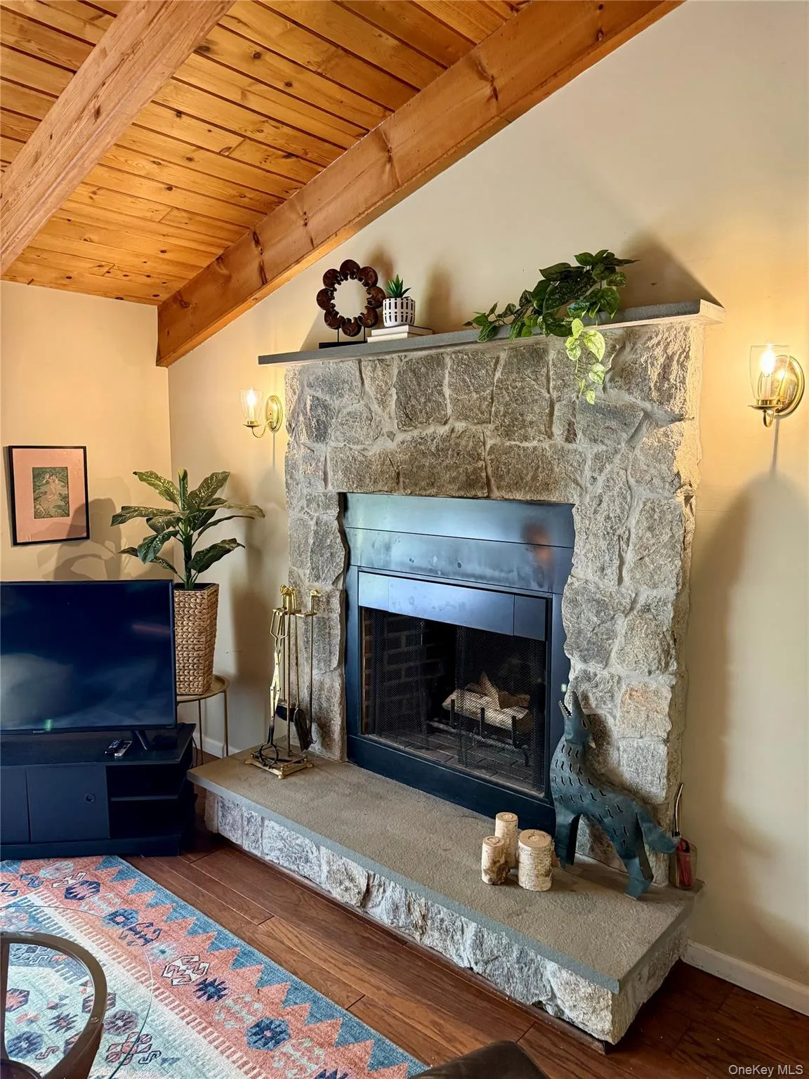 Beautiful Stone Fireplace Anchors the Family Room... Beautiful Stone Fireplace Anchors the Family Room...