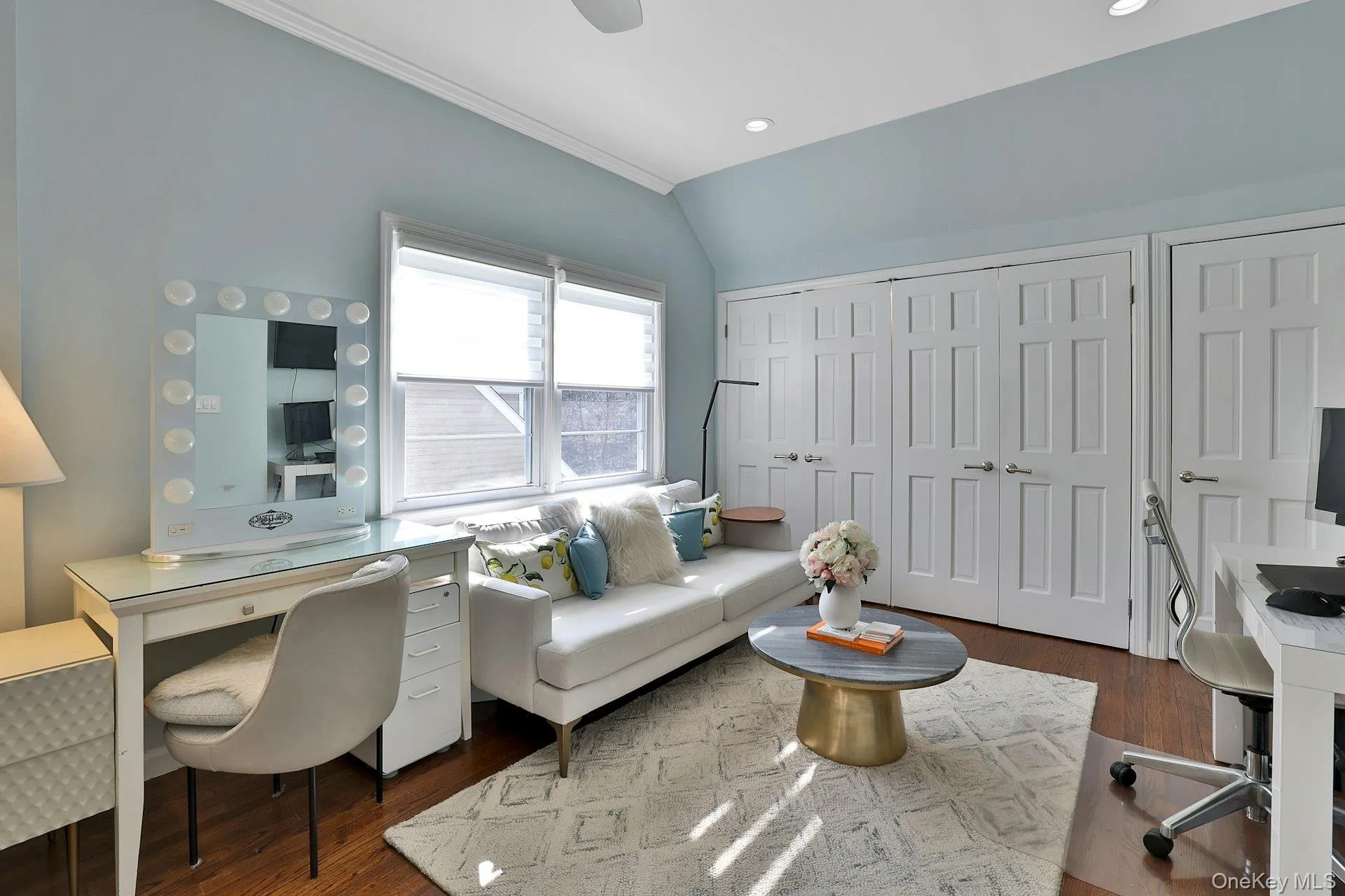 2nd floor primary bedroom featuring extra space for an office, custom closets including a walk in closet 2nd floor primary bedroom featuring extra space for an office, custom closets including a walk in closet