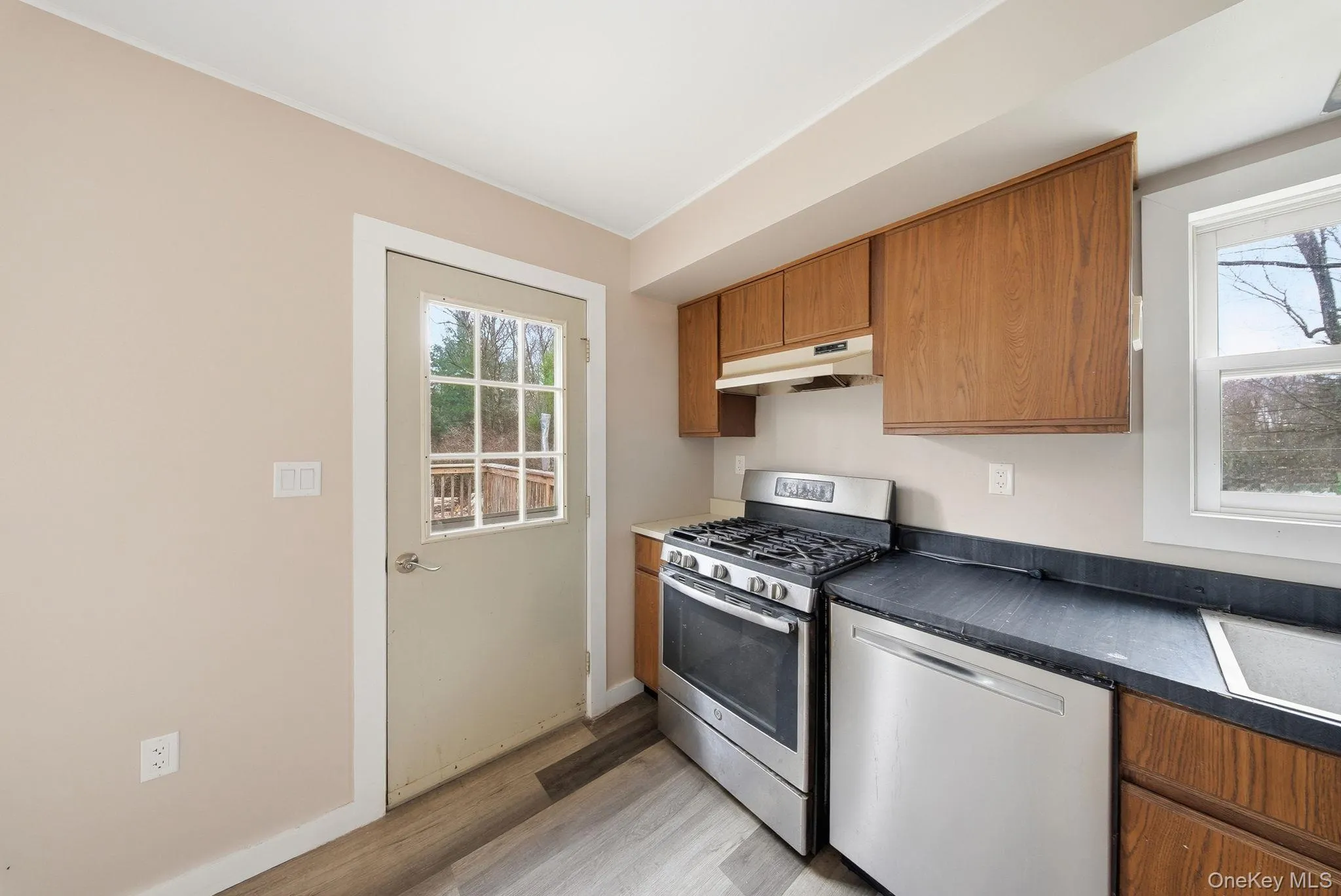 Door from kitchen to deck Door from kitchen to deck
