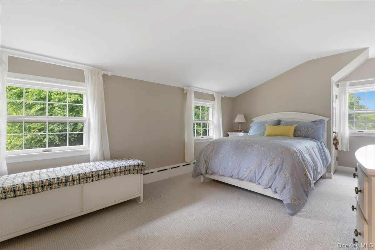 Generously sized second Bedroom with two closets plus a window seat. Generously sized second Bedroom with two closets plus a window seat.