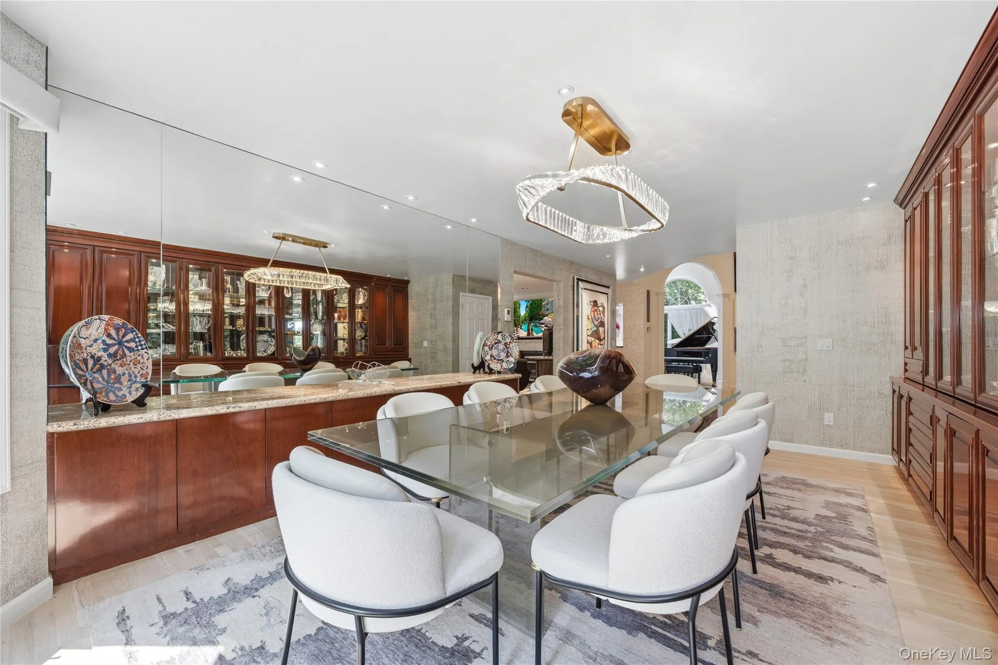 Alternate view with additional B/I cabinets with granite counter Alternate view with additional B/I cabinets with granite counter