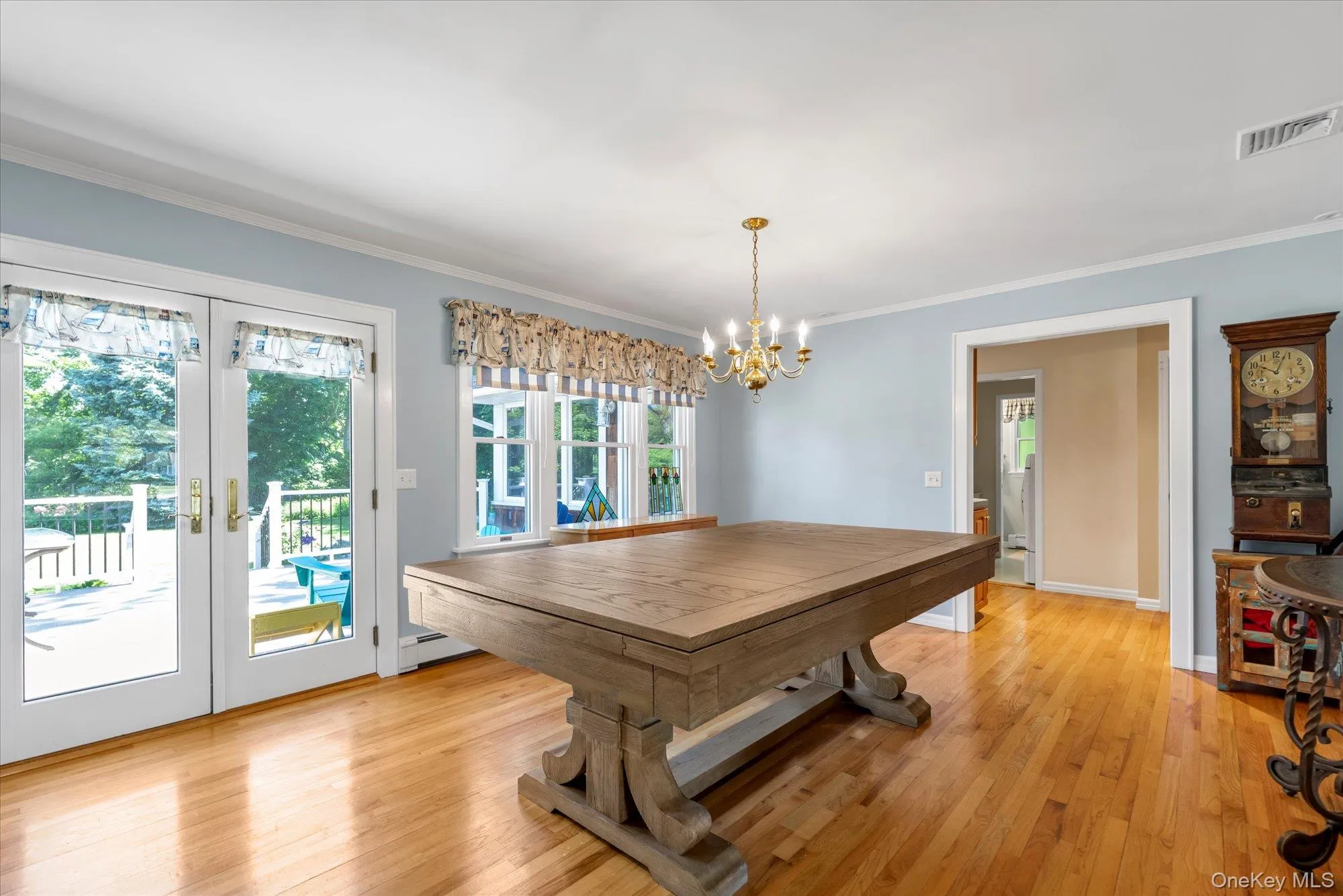 formal dining room with slider door to deck, and fireplace formal dining room with slider door to deck, and fireplace