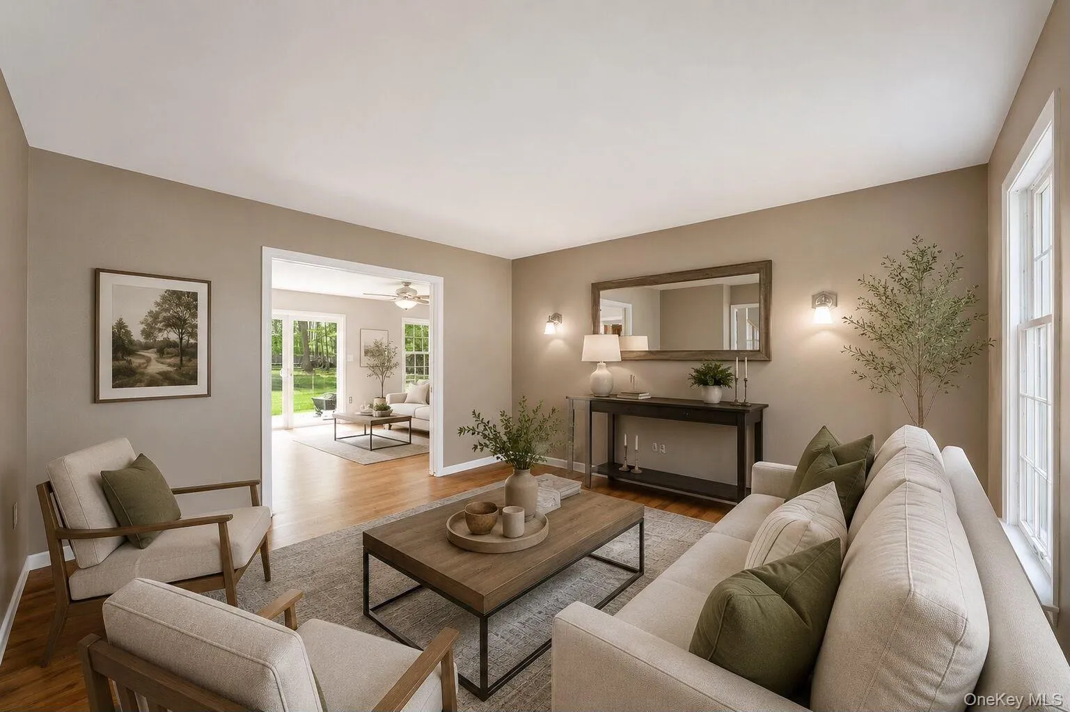 Living room virtually staged Living room virtually staged