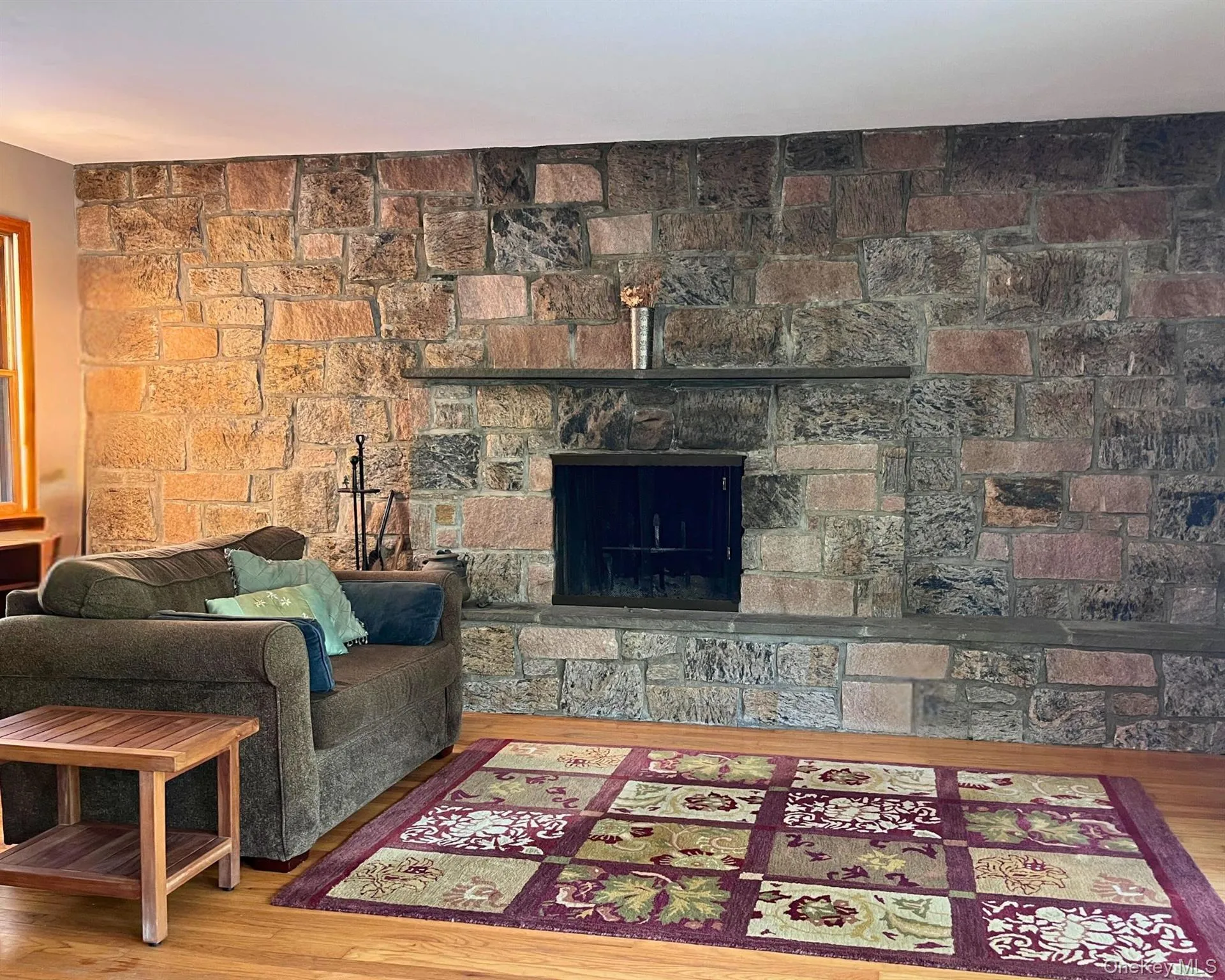 Wood burning stone fireplace Wood burning stone fireplace