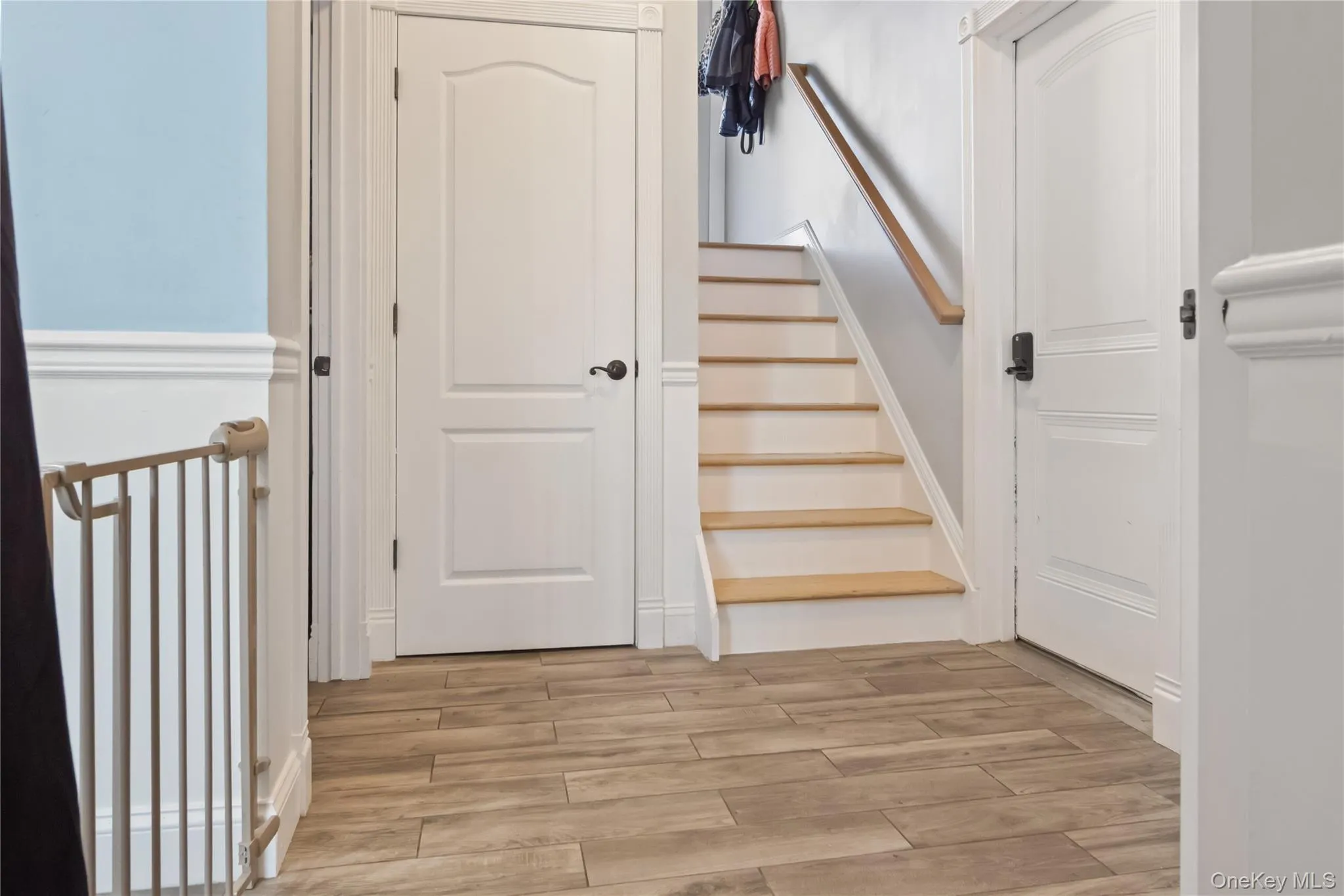 Stairs with wood finished floors Stairs with wood finished floors