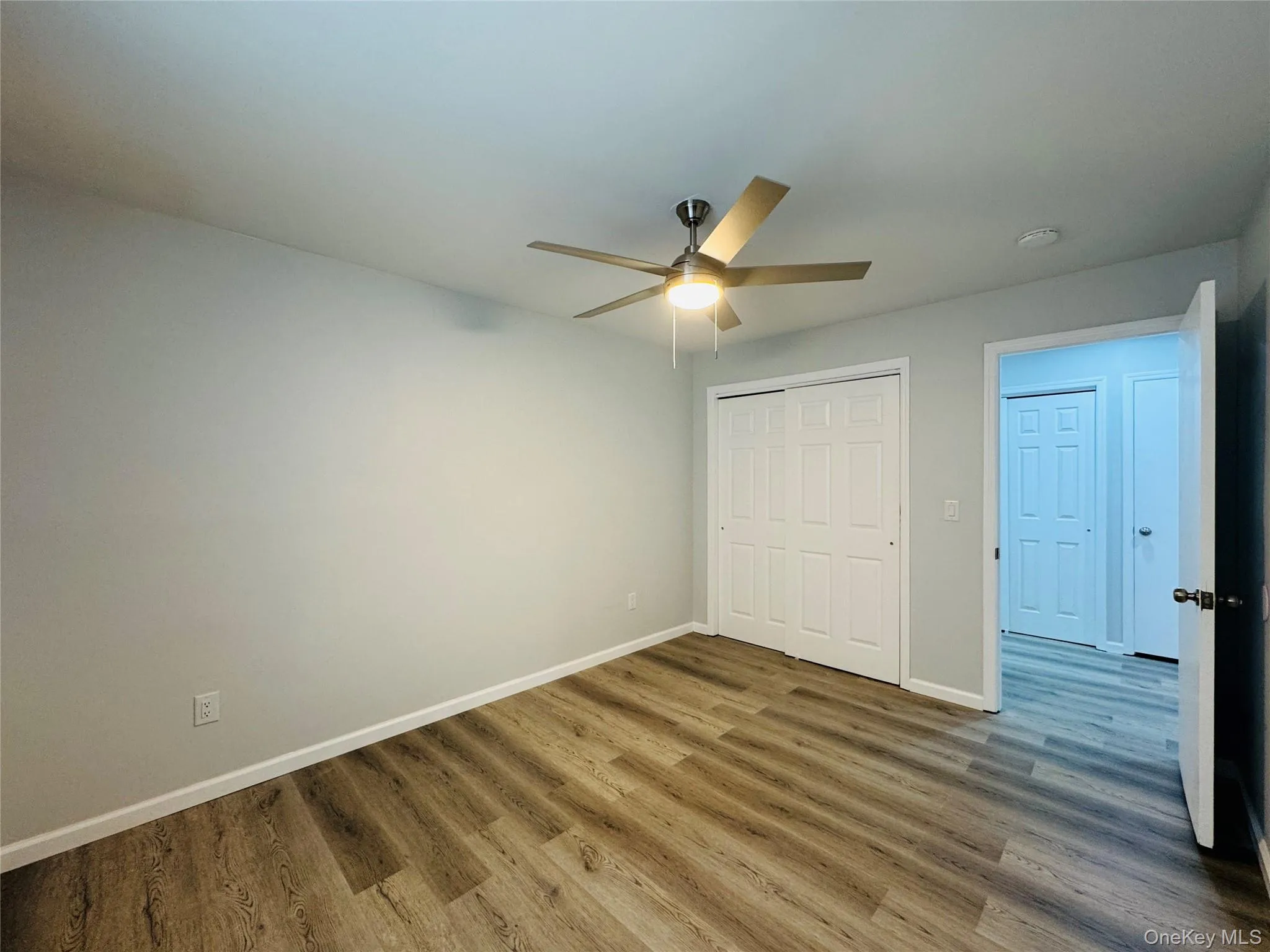 2nd Bedroom with light/fan, vinyl flooring and closet. 2nd Bedroom with light/fan, vinyl flooring and closet.