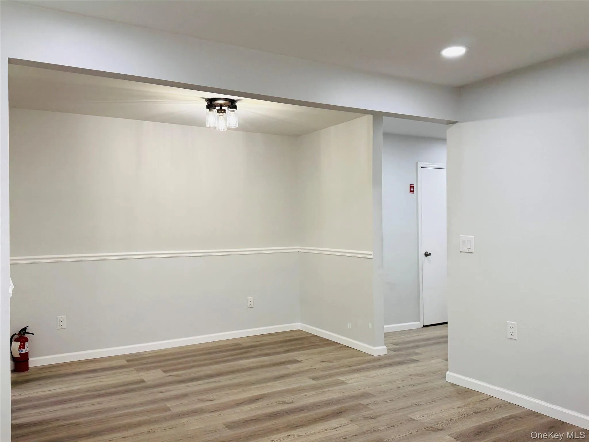 Dining area with vinyl flooring. Dining area with vinyl flooring.