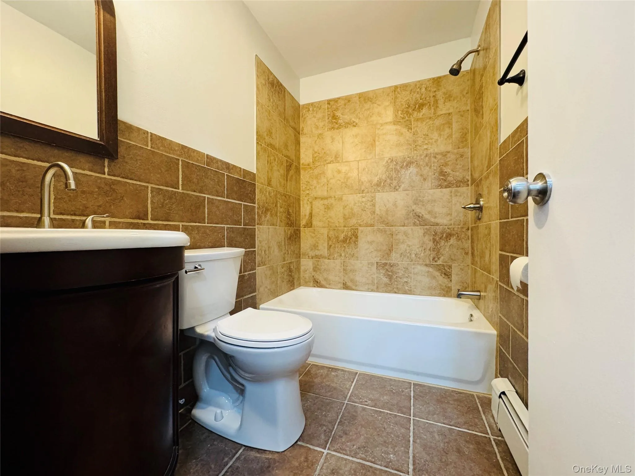 Full Bathroom, ceramic tile flooring. Full Bathroom, ceramic tile flooring.
