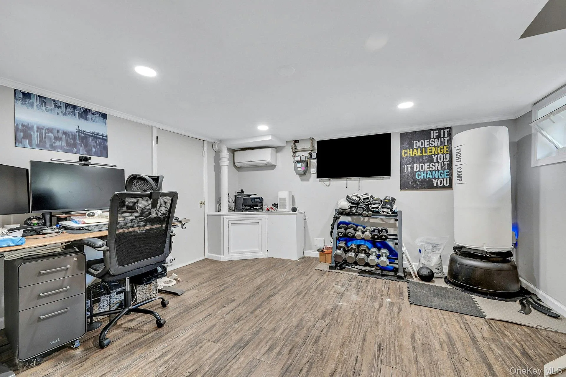 Lower level office with door to garage Lower level office with door to garage