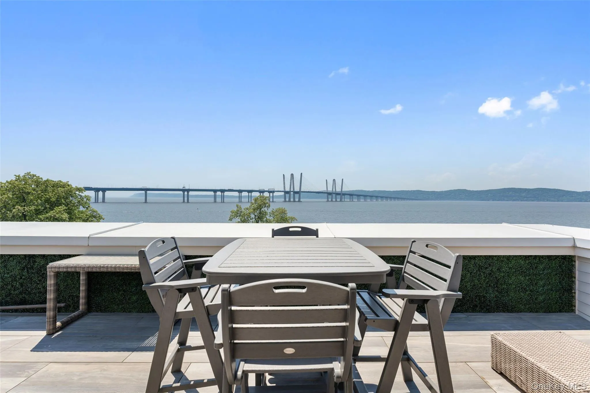 Rooftop deck with panoramic river views Rooftop deck with panoramic river views