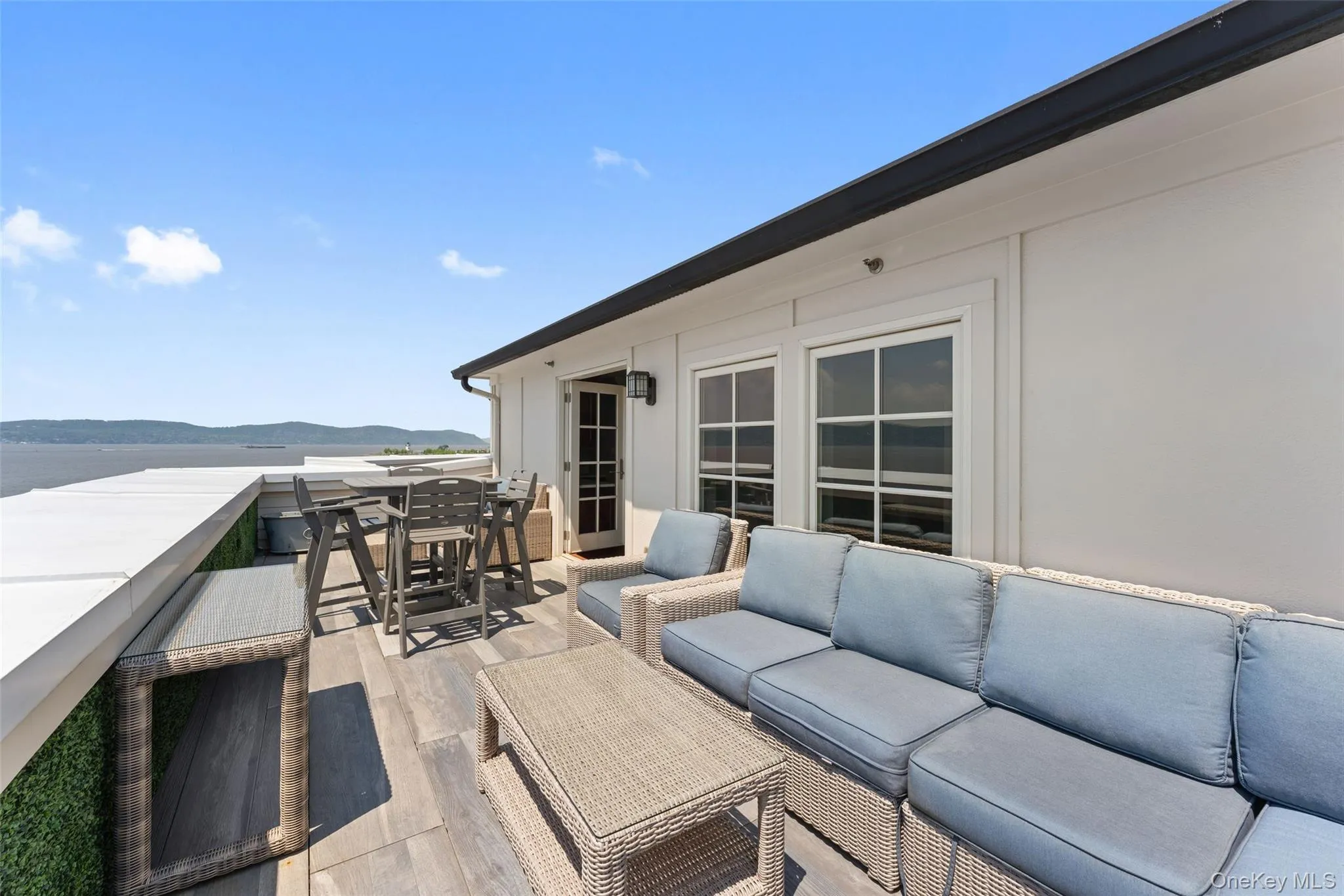 Rooftop deck with panoramic river views Rooftop deck with panoramic river views