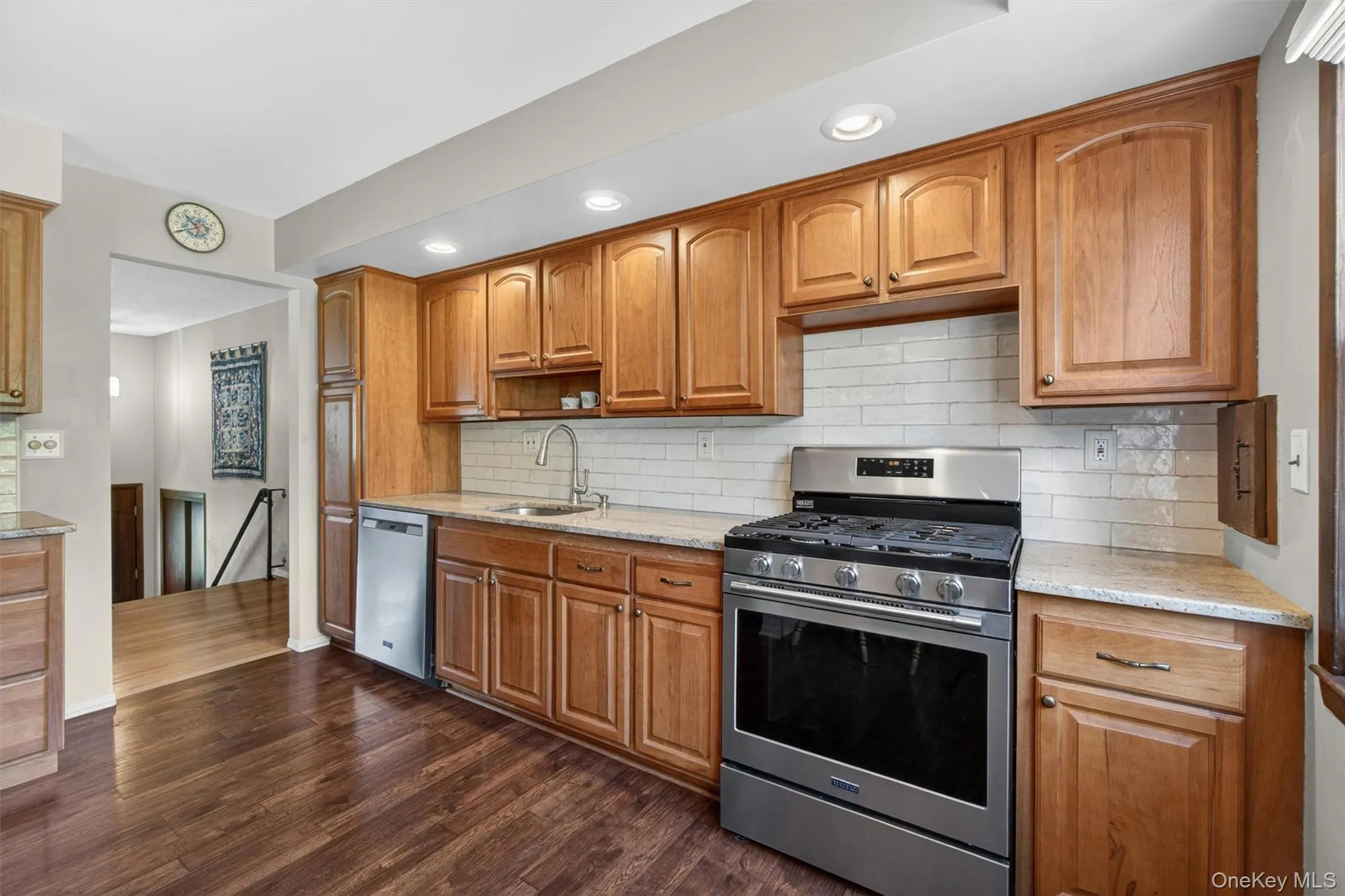 The gas range is a plus for the chef in your family. The gas range is a plus for the chef in your family.
