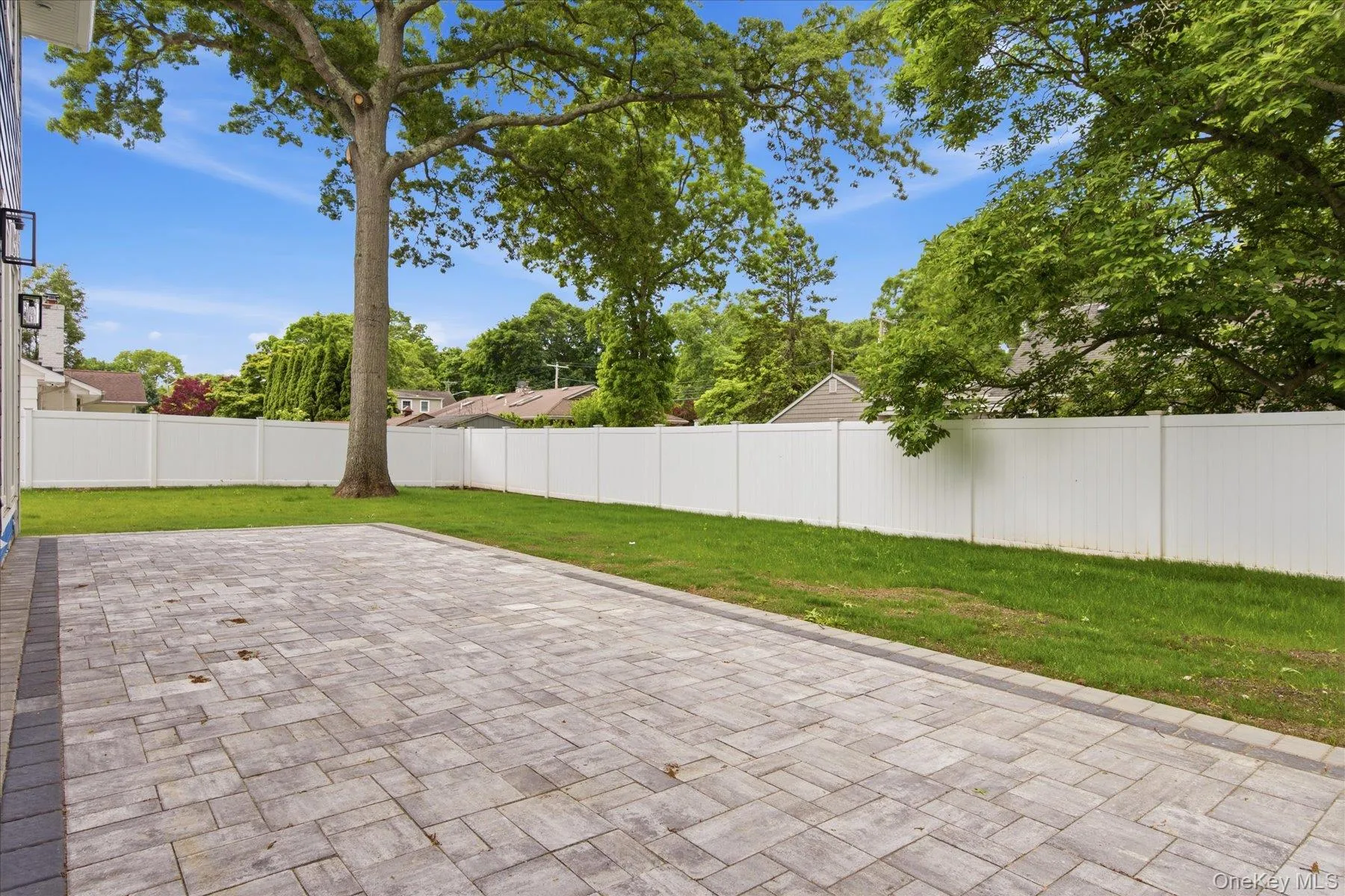 Large paver patio Large paver patio
