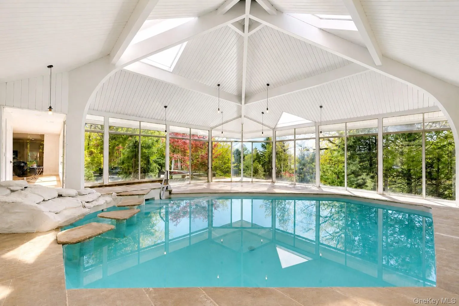Year round swimming in heated indoor pool Year round swimming in heated indoor pool