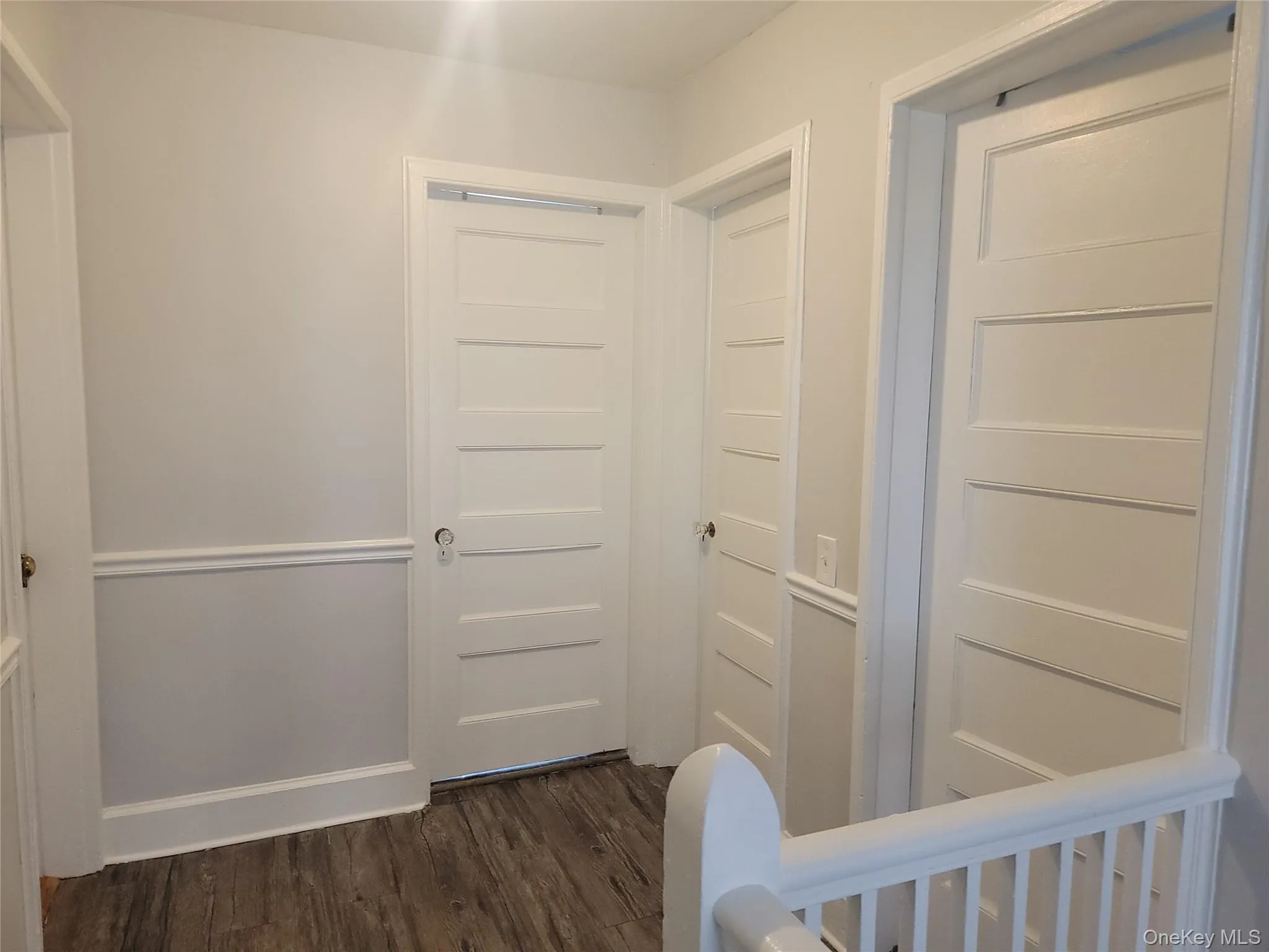 Hardwood floors on upper level Hardwood floors on upper level
