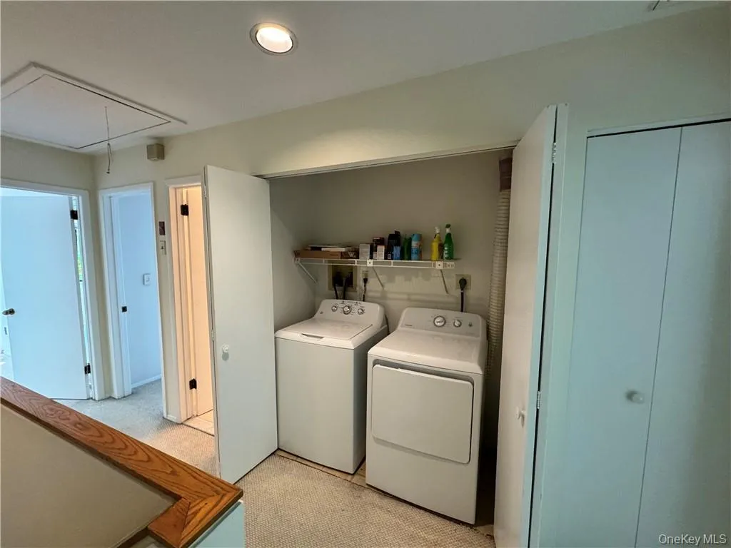 Convenient upstairs laundry with new doors Convenient upstairs laundry with new doors