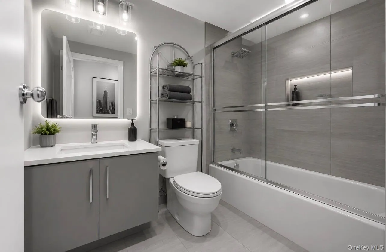 Main bathroom stage to show modern renovated look Main bathroom stage to show modern renovated look