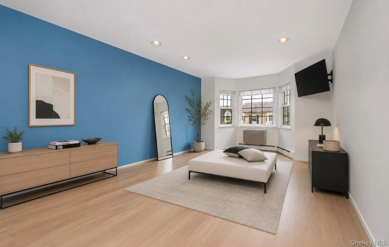 Primary bedroom stage to look modern and minimalistic Primary bedroom stage to look modern and minimalistic