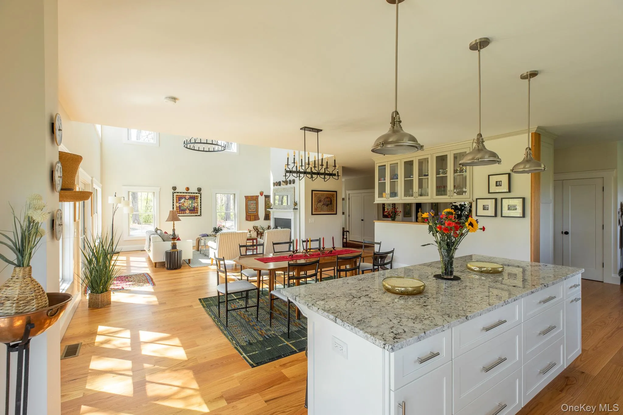Great room view, combining kitchen, dining room, and living room Great room view, combining kitchen, dining room, and living room