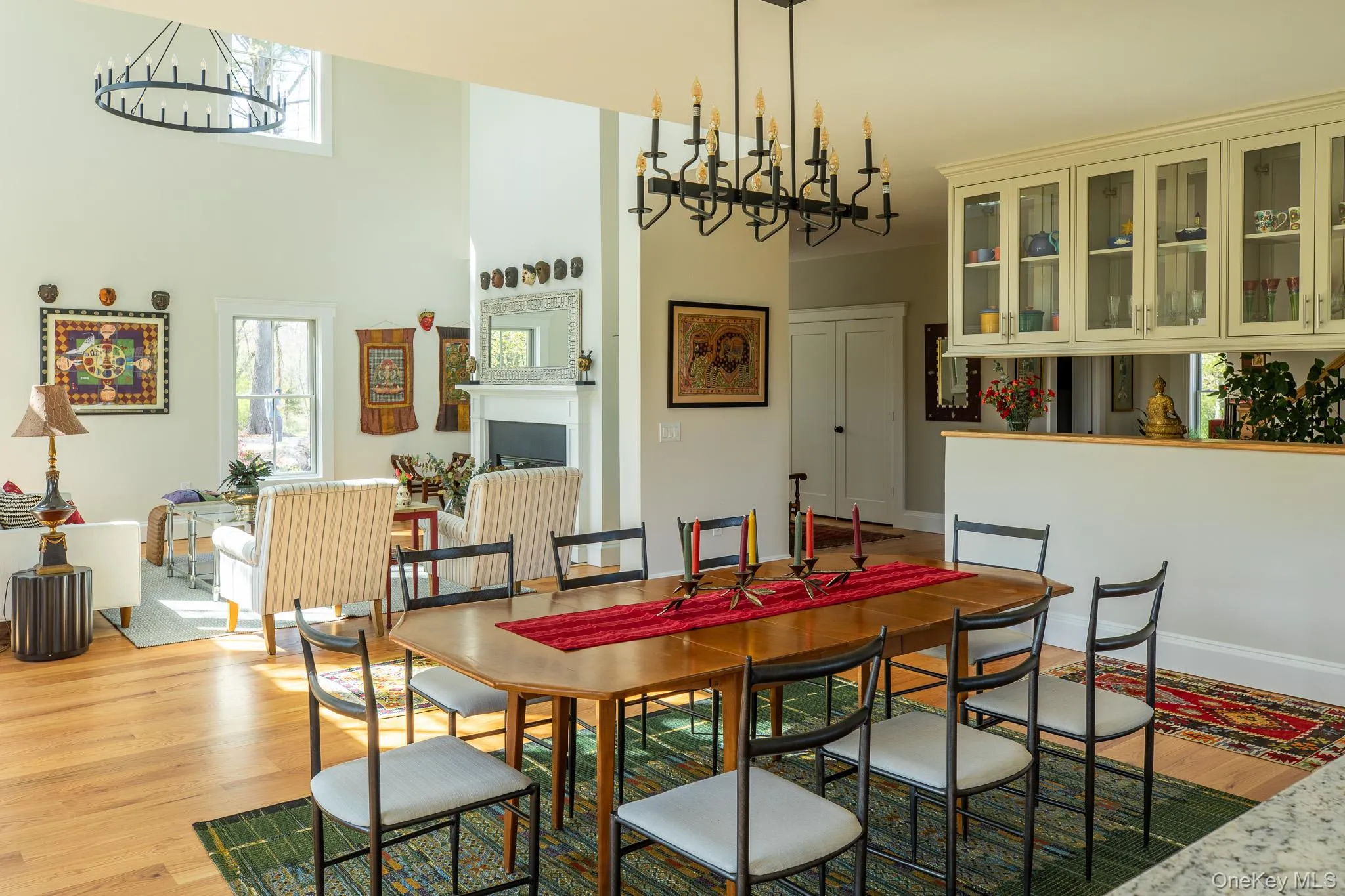 Dining room with a view of the living room Dining room with a view of the living room