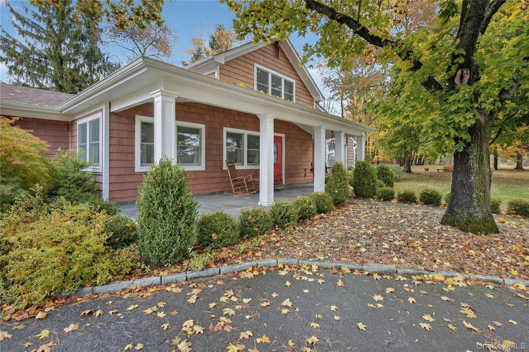 Beauty in all seasons - autumn wraps the home in a tapestry of color! Beauty in all seasons - autumn wraps the home in a tapestry of color!