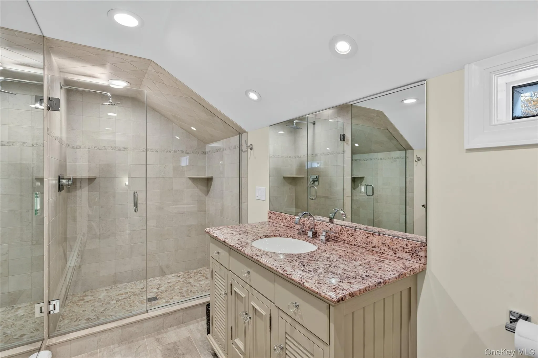 Private tile and glass bathroom. Private tile and glass bathroom.