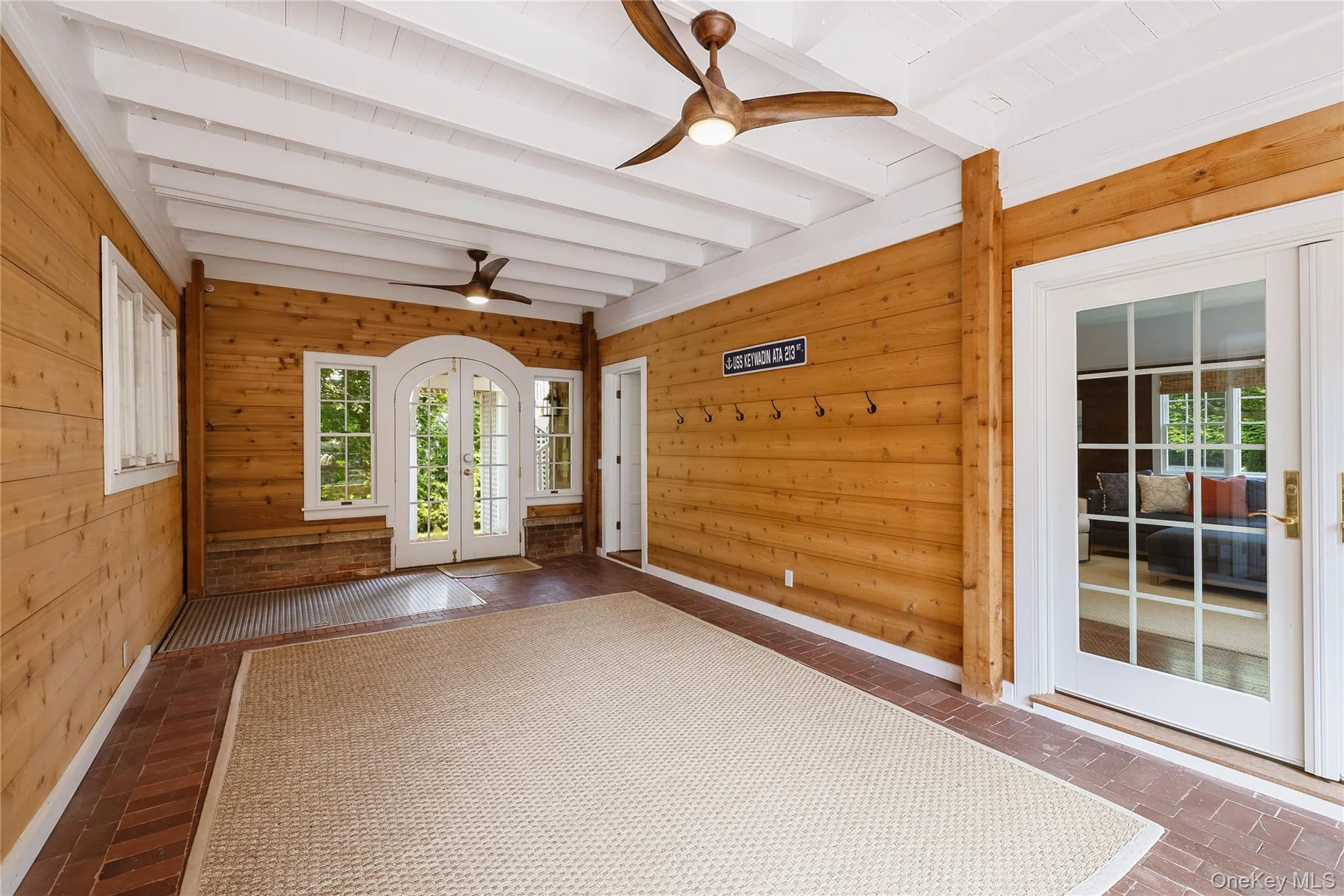 Side entrance opens to a beautiful atrium.