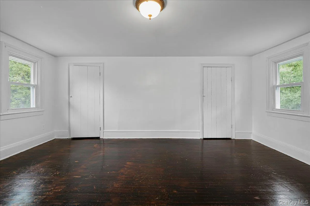 As seen from the hallway, and it measures 17' 5" x 14' 3". As seen from the hallway, and it measures 17' 5" x 14' 3".