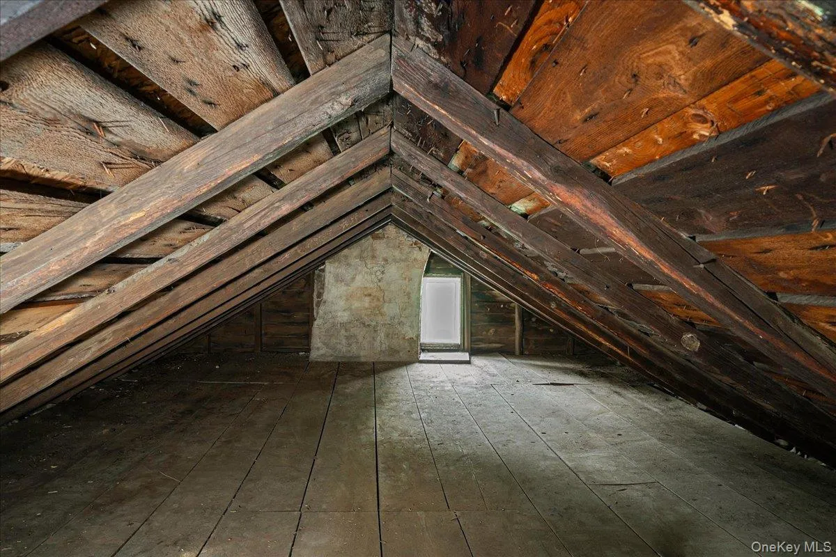It's an unfinished attic and great for storage, but imagine dormers and an extra finished space. It's an unfinished attic and great for storage, but imagine dormers and an extra finished space.
