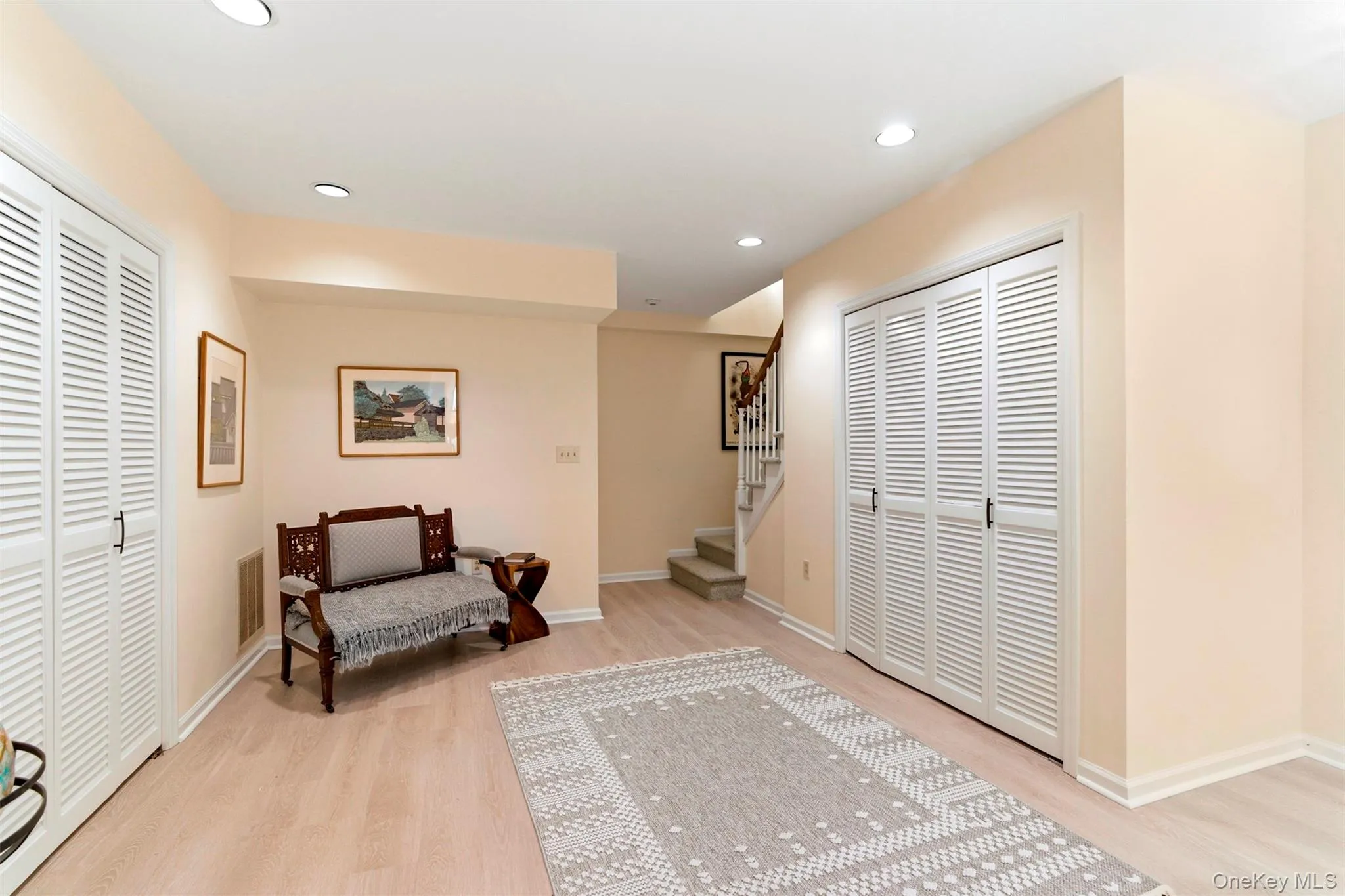 Finished lower level family room/guest quarters with walk-out to parking. Finished lower level family room/guest quarters with walk-out to parking.