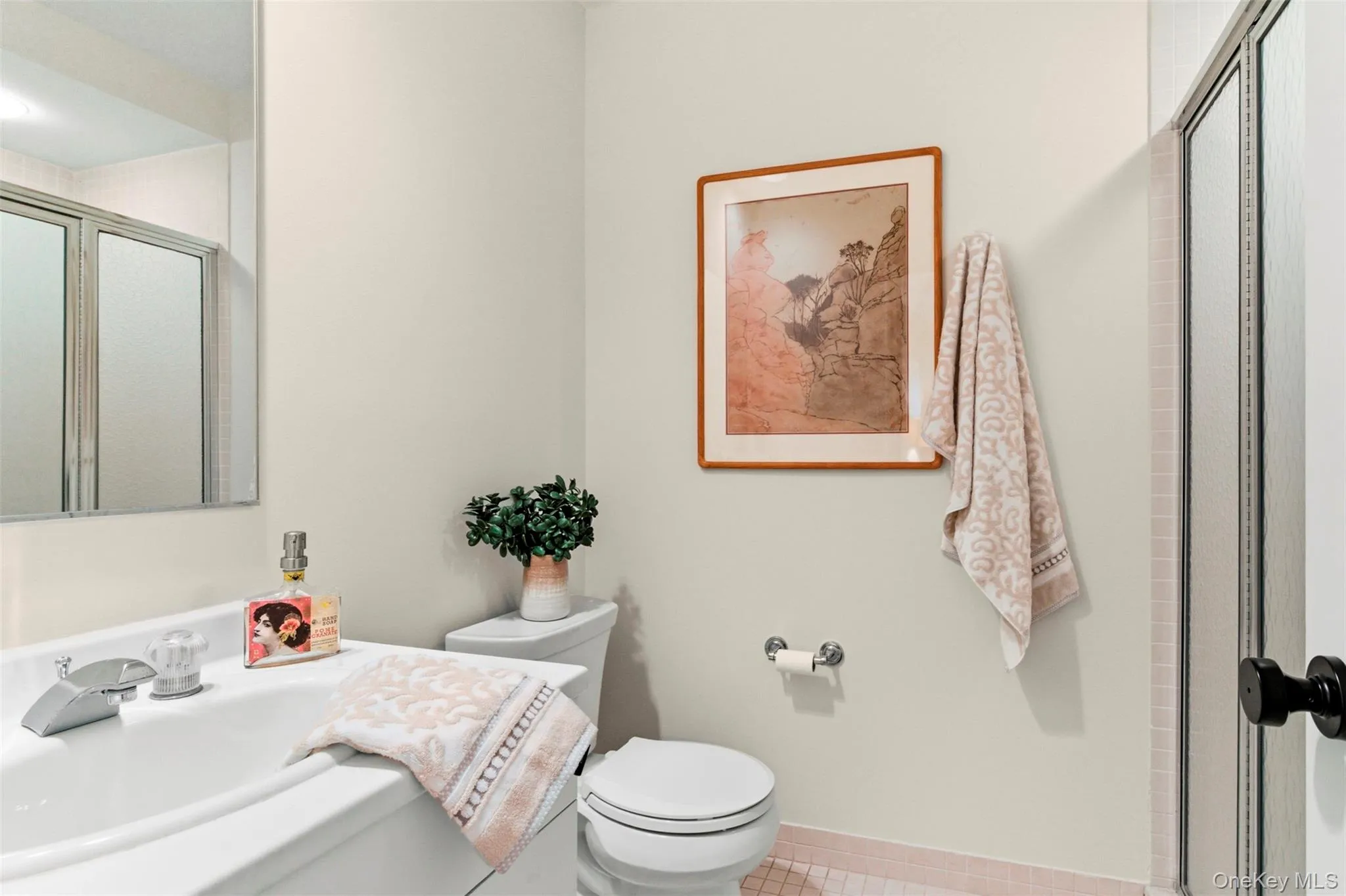 Finished lower level full bath. Finished lower level full bath.
