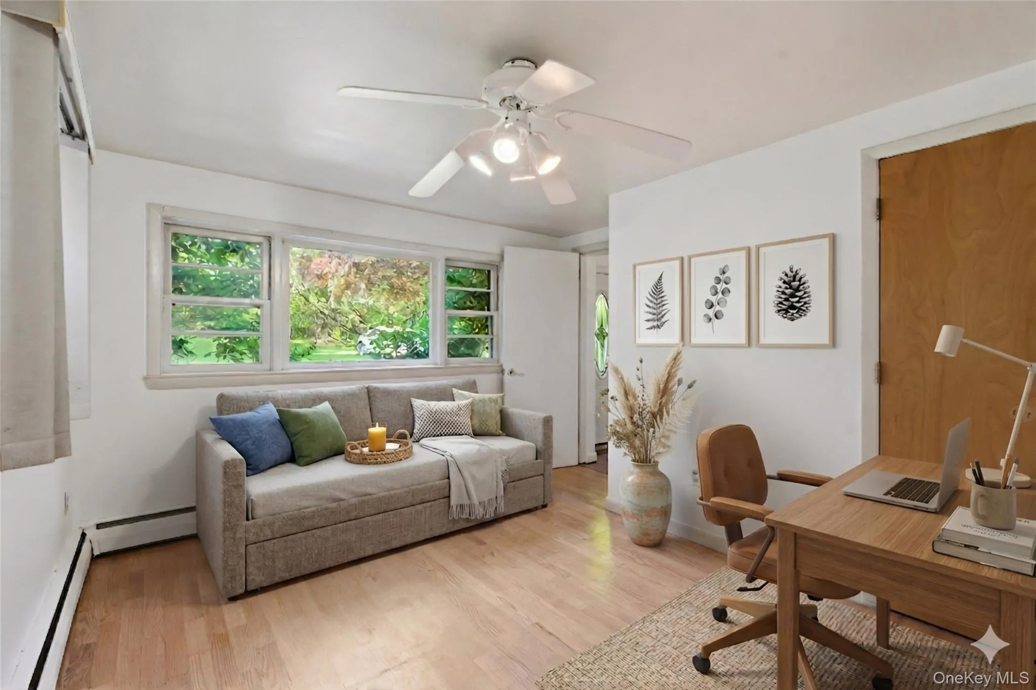 This versatile virtually staged main-floor bedroom adapts to your lifestyle as a home office, guest retreat, or hobby room. This versatile virtually staged main-floor bedroom adapts to your lifestyle as a home office, guest retreat, or hobby room.