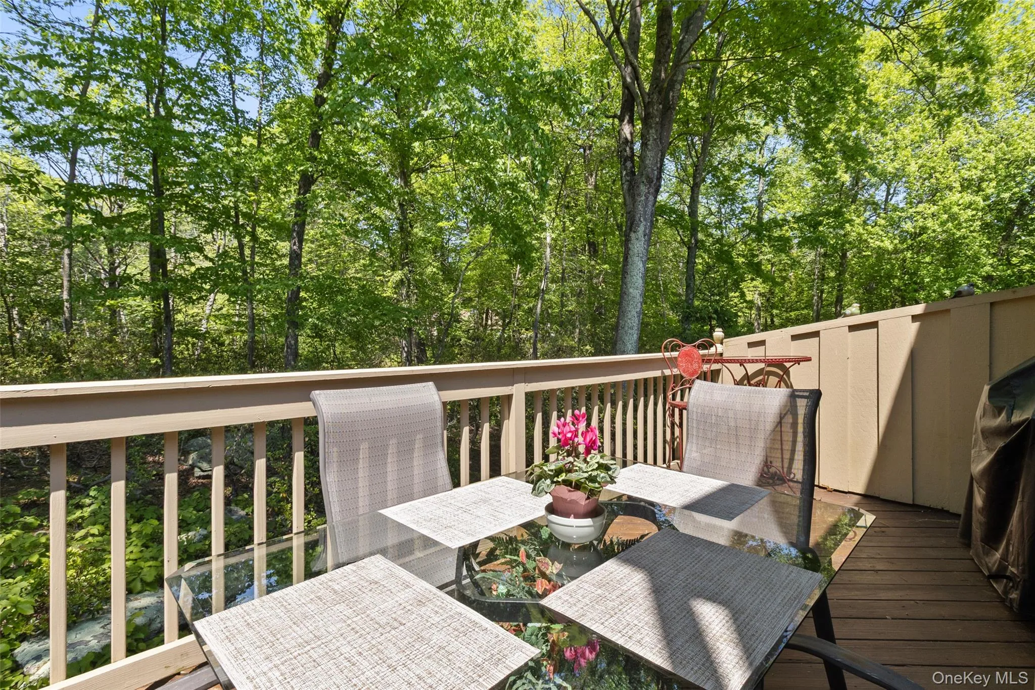 Step outside to your own private deck, offering a peaceful outdoor retreat perfect for morning coffee, evening relaxation, or entertaining guests. Surrounded by mature greenery, this inviting space provides a sense of privacy while extending your living area outdoors. Step outside to your own private deck, offering a peaceful outdoor retreat perfect for morning coffee, evening relaxation, or entertaining guests. Surrounded by mature greenery, this inviting space provides a sense of privacy while extending your living area outdoors.