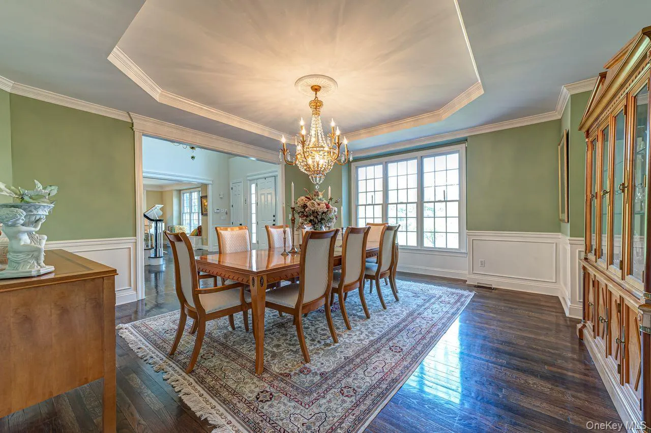 dining room with tray ceiling and moldings dining room with tray ceiling and moldings