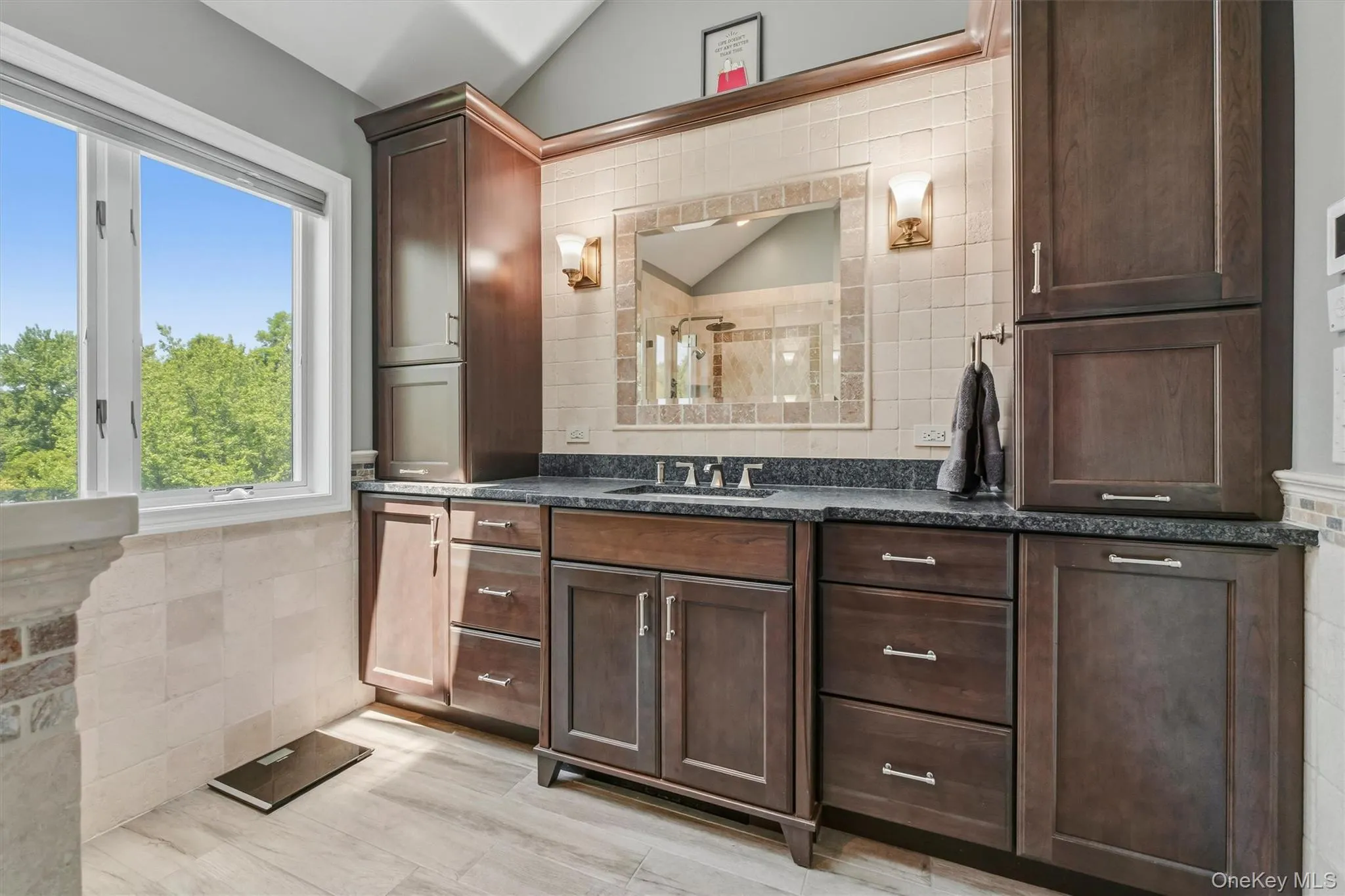 Spa like bathroom with radiant floors for the ultimate in luxury. Spa like bathroom with radiant floors for the ultimate in luxury.