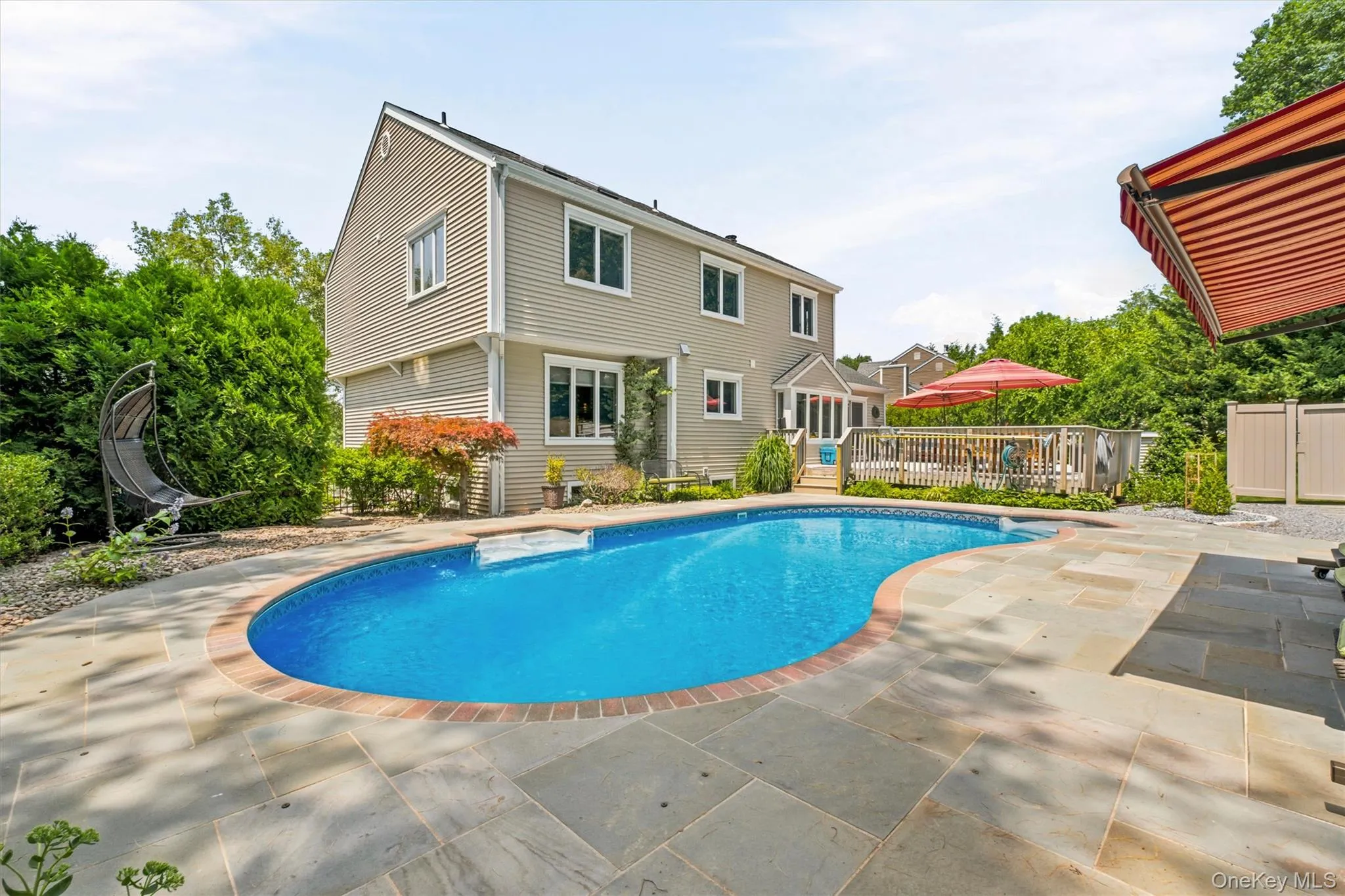 Elegant pool decking for summer time fun. Elegant pool decking for summer time fun.