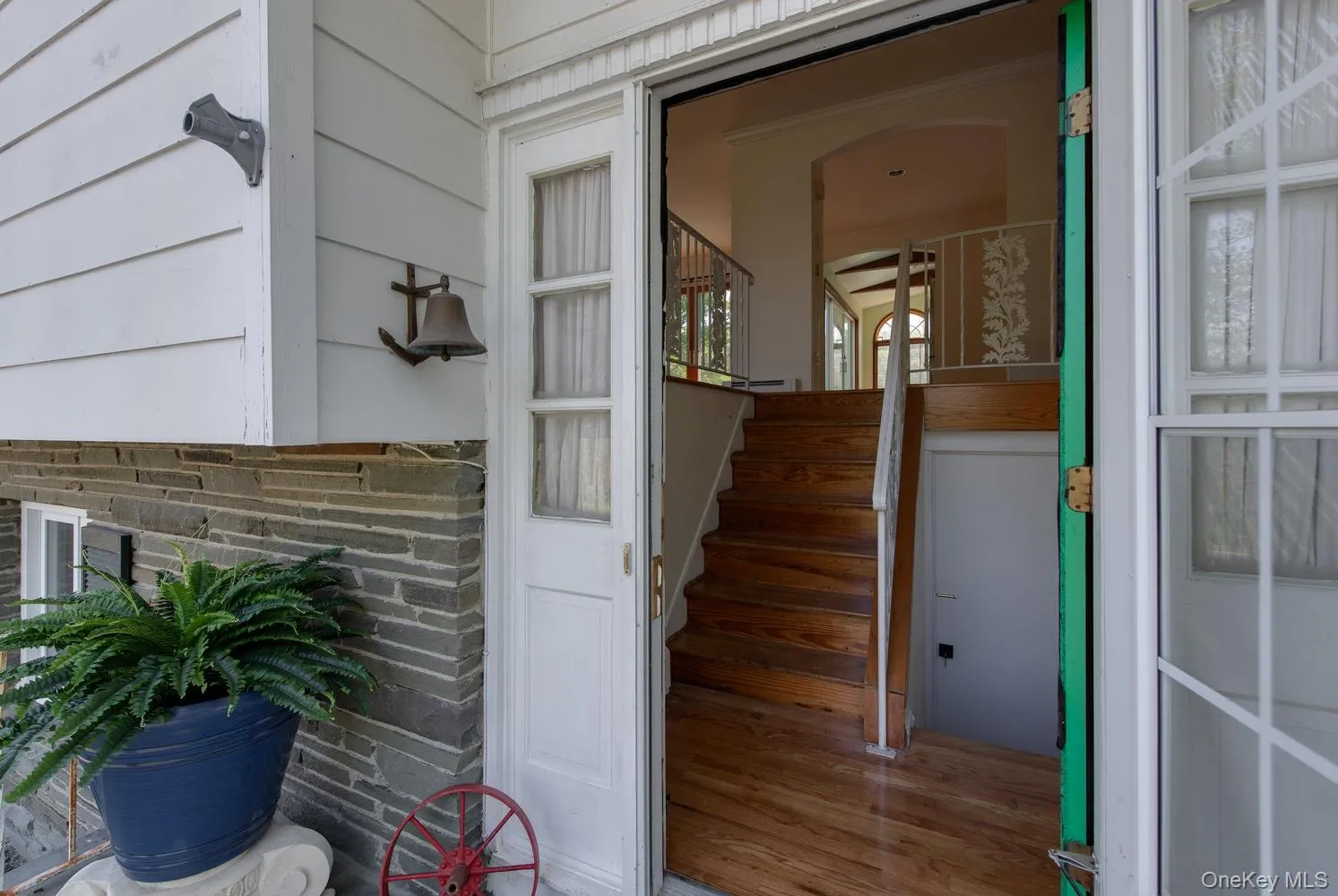 Entrance into upper level of home Entrance into upper level of home